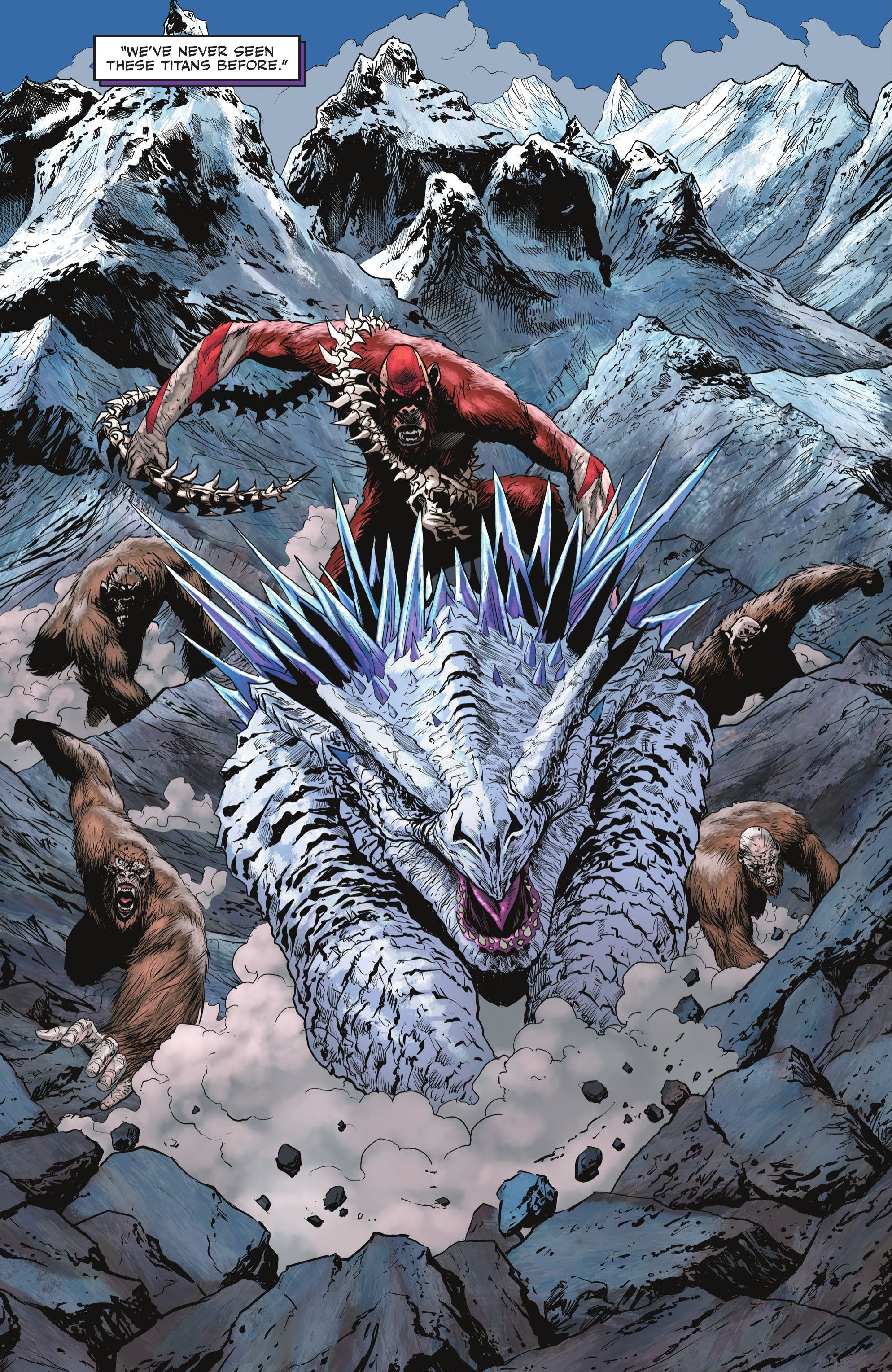 DC,DC漫画,怪兽电影宇宙,美漫,漫画,正义联盟,哥斯拉,火星猎人,基多拉,绘画