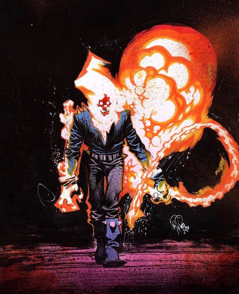 漫威壁纸】恶灵骑士_喵御宅_MFuns_兴趣至上的二次元社区, image size:828x1016