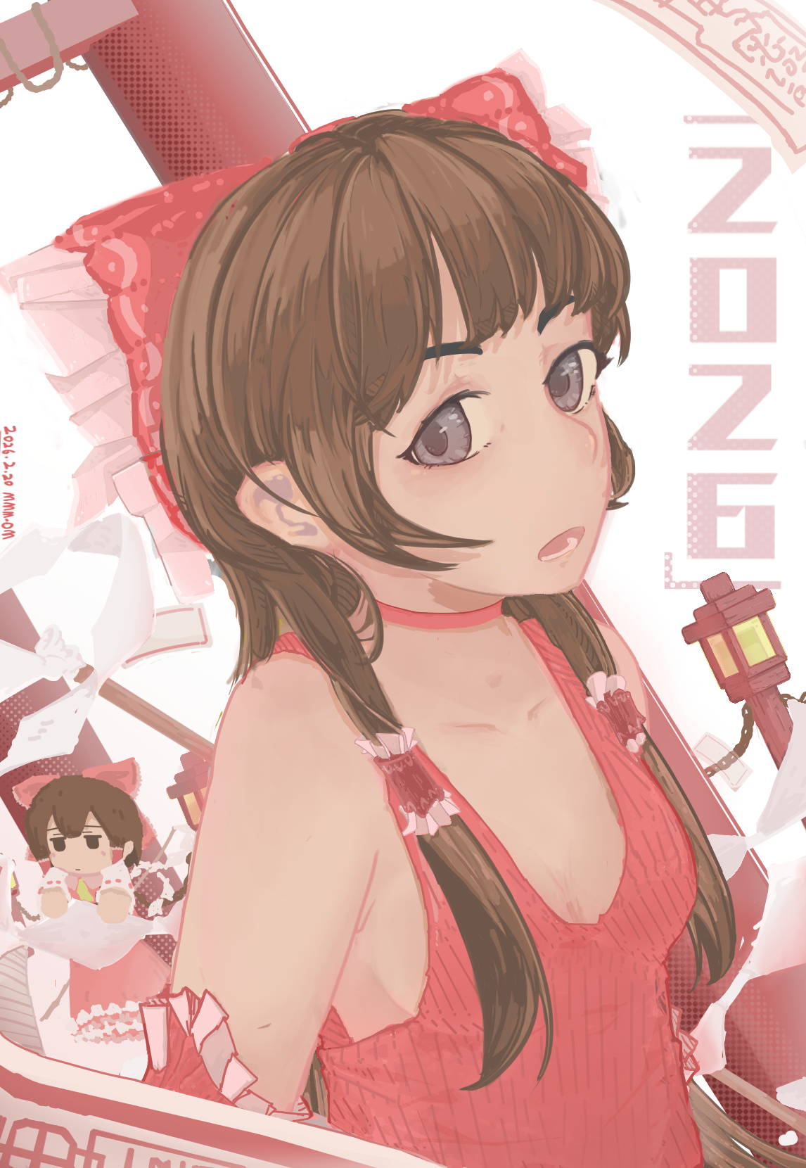 东方project,博丽灵梦,绘画,同人