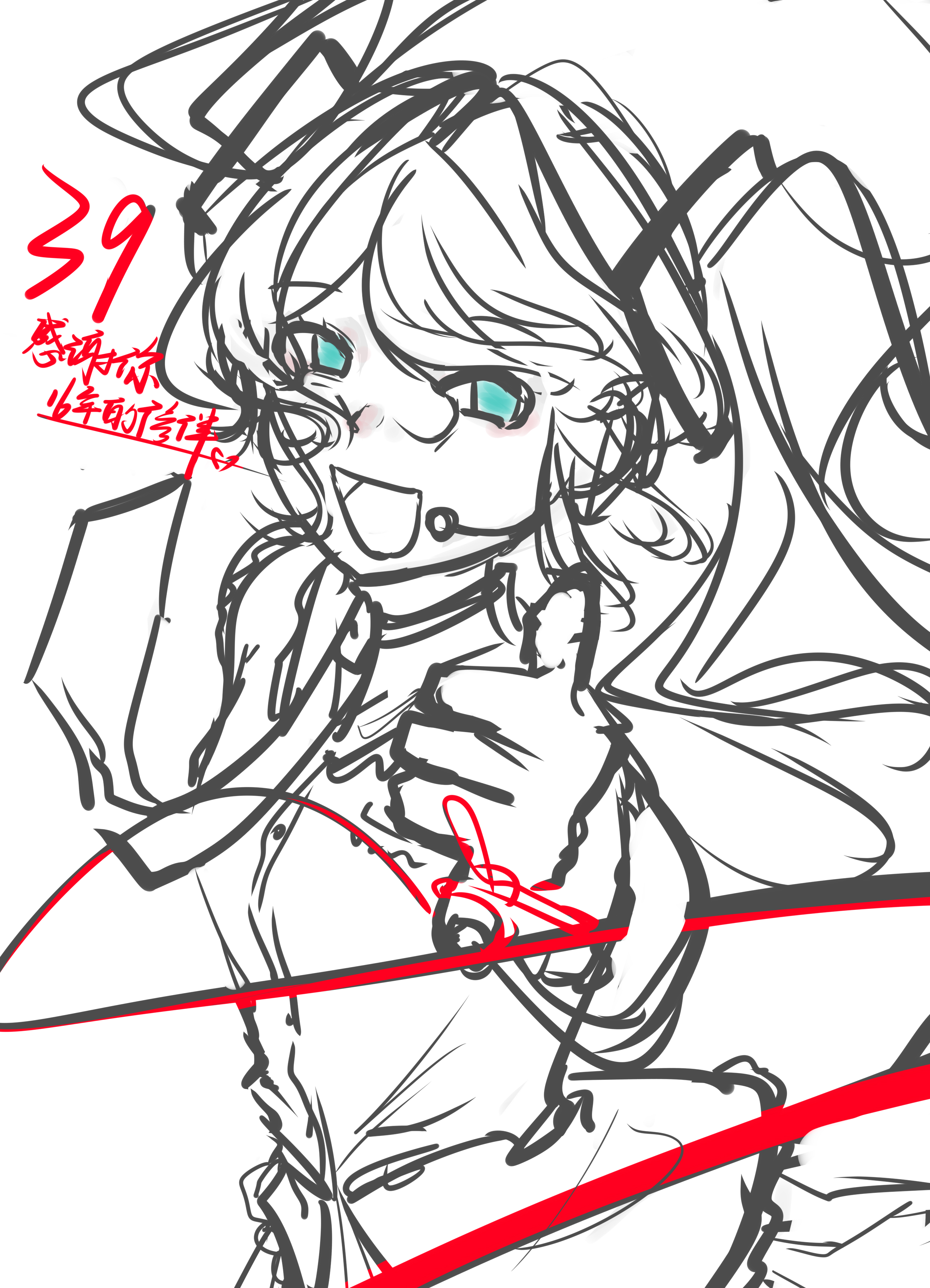 初音未来,miku,VOCALOID,绘画