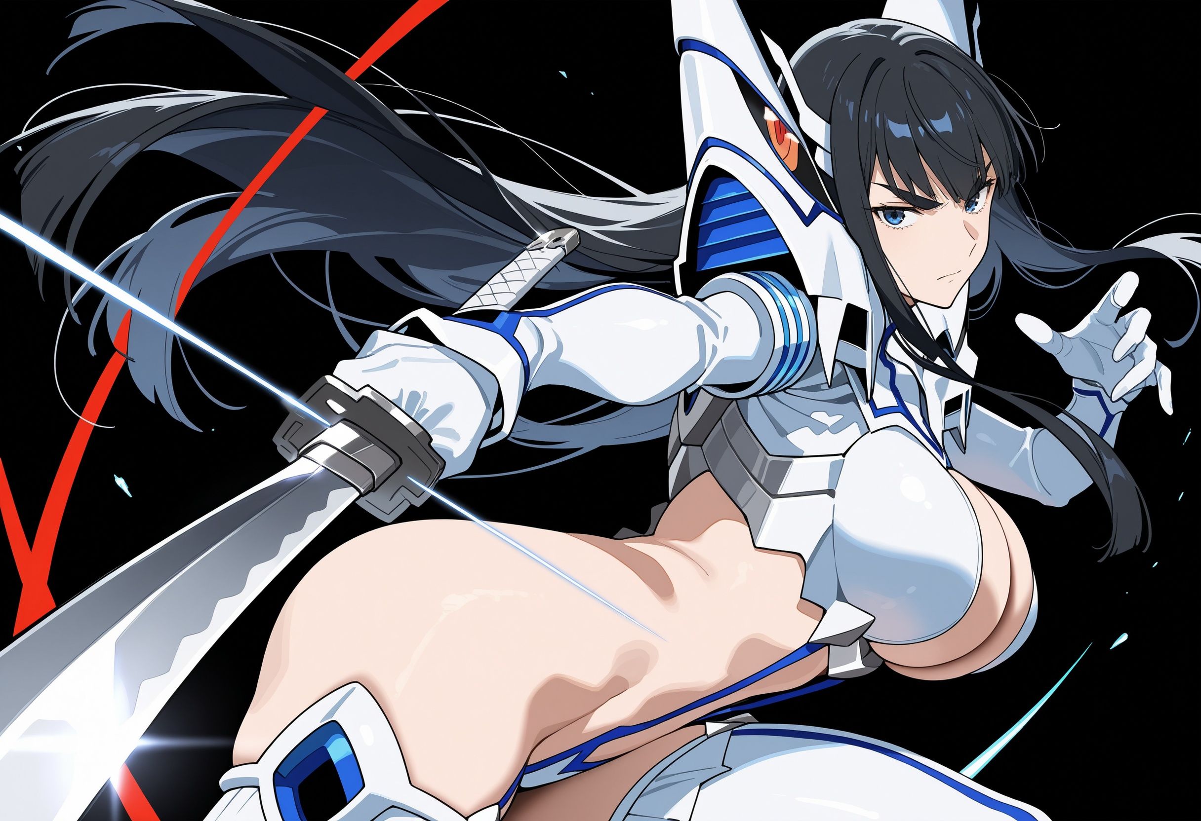 鬼龙院皐月,AI绘图,斩服少女