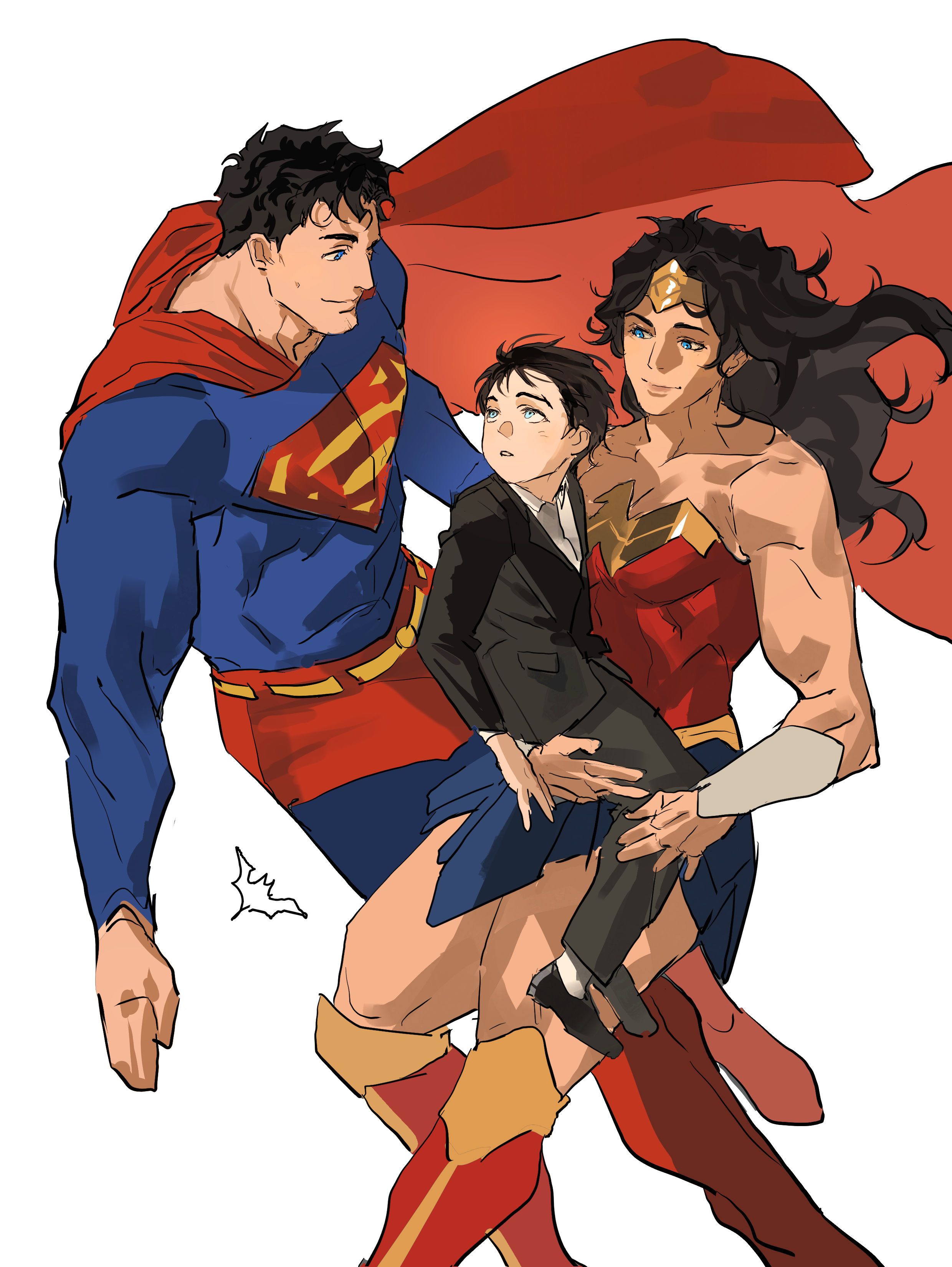 DC,DC漫画,美漫,超级英雄,正义联盟,超人,蝙蝠侠,神奇女侠,壁纸,绘画