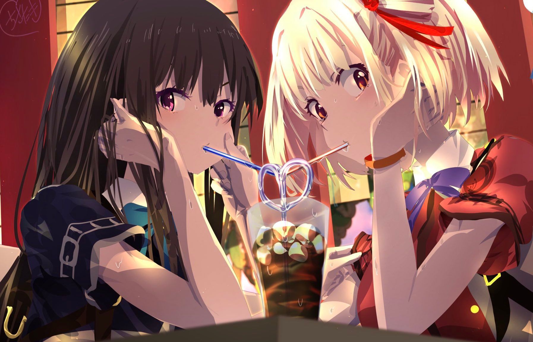 莉可莉丝,LycorisRecoil,锦木千束,井之上泷奈,美图,壁纸,绘画,插画,动漫壁纸,动漫美图