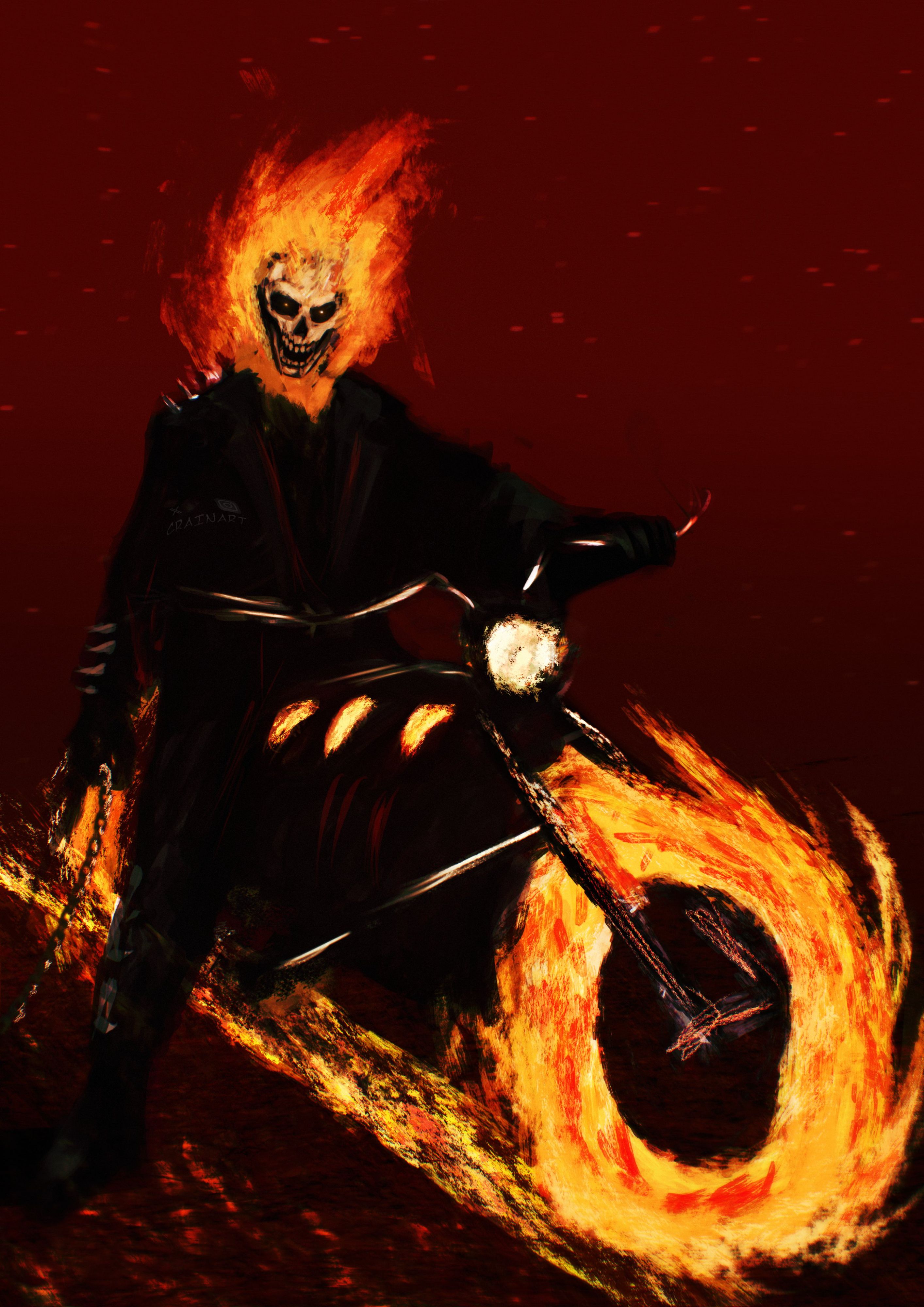 漫威壁纸】恶灵骑士_喵御宅_MFuns_兴趣至上的二次元社区, image size:800x1131