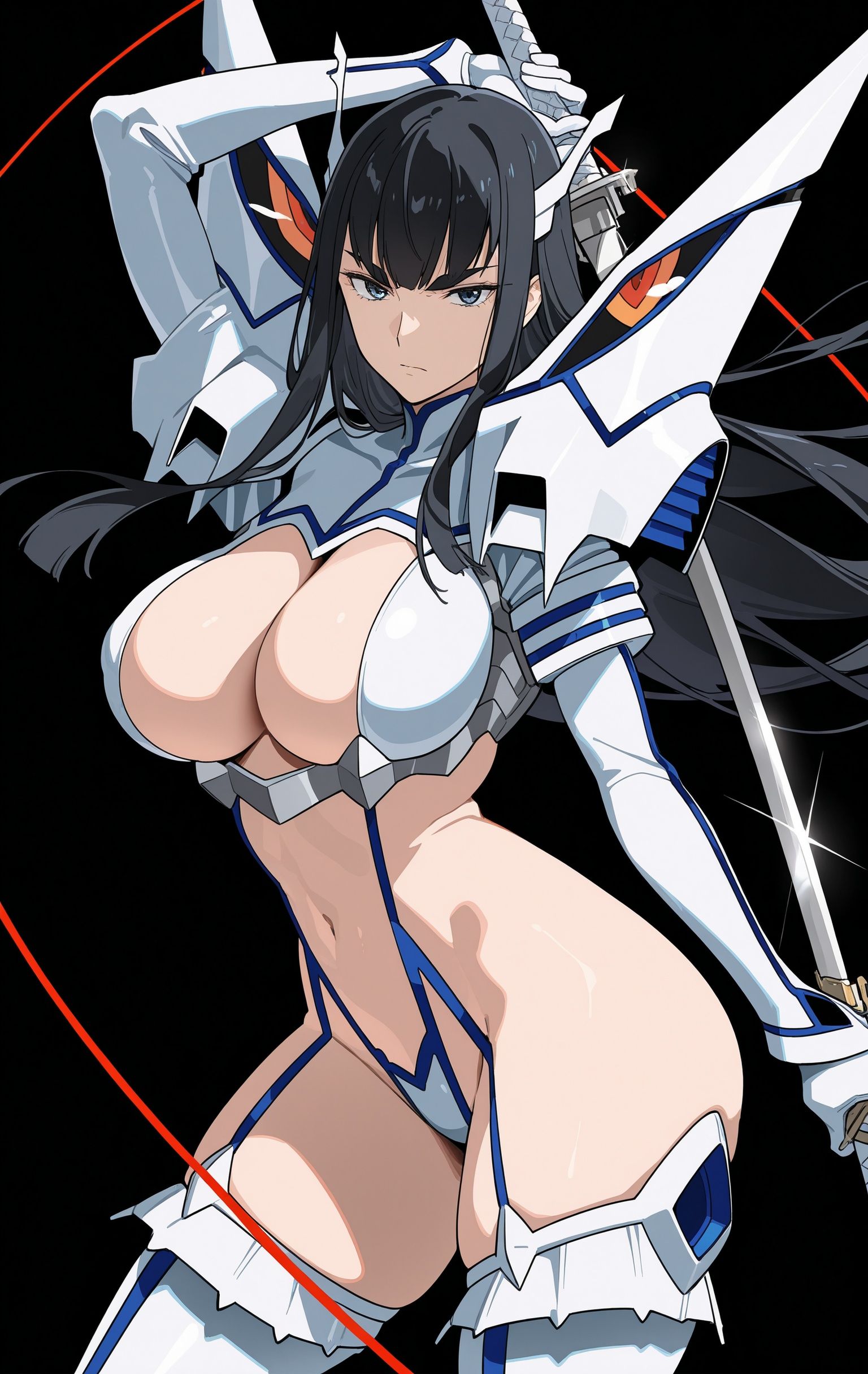 鬼龙院皐月,AI绘图,斩服少女