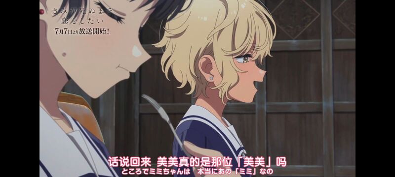 与你相恋到生命尽头,与你相恋到世界尽头,动画,动漫,番剧,百合,二次元,ACG