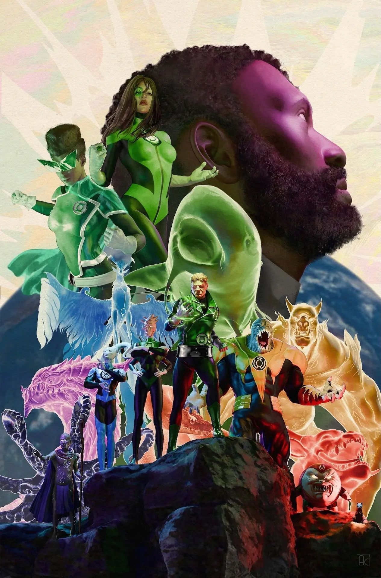 DC,DC漫画,美漫,超级英雄,漫画,动漫,绿灯侠,绘画,壁纸,ACG