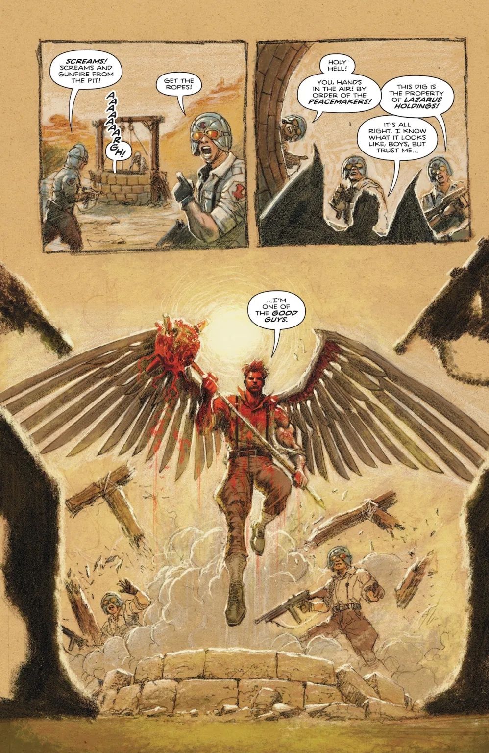 DC,DC漫画,美漫,漫画,动漫,绝对宇宙,绝对超人,超人,鹰侠,绘画