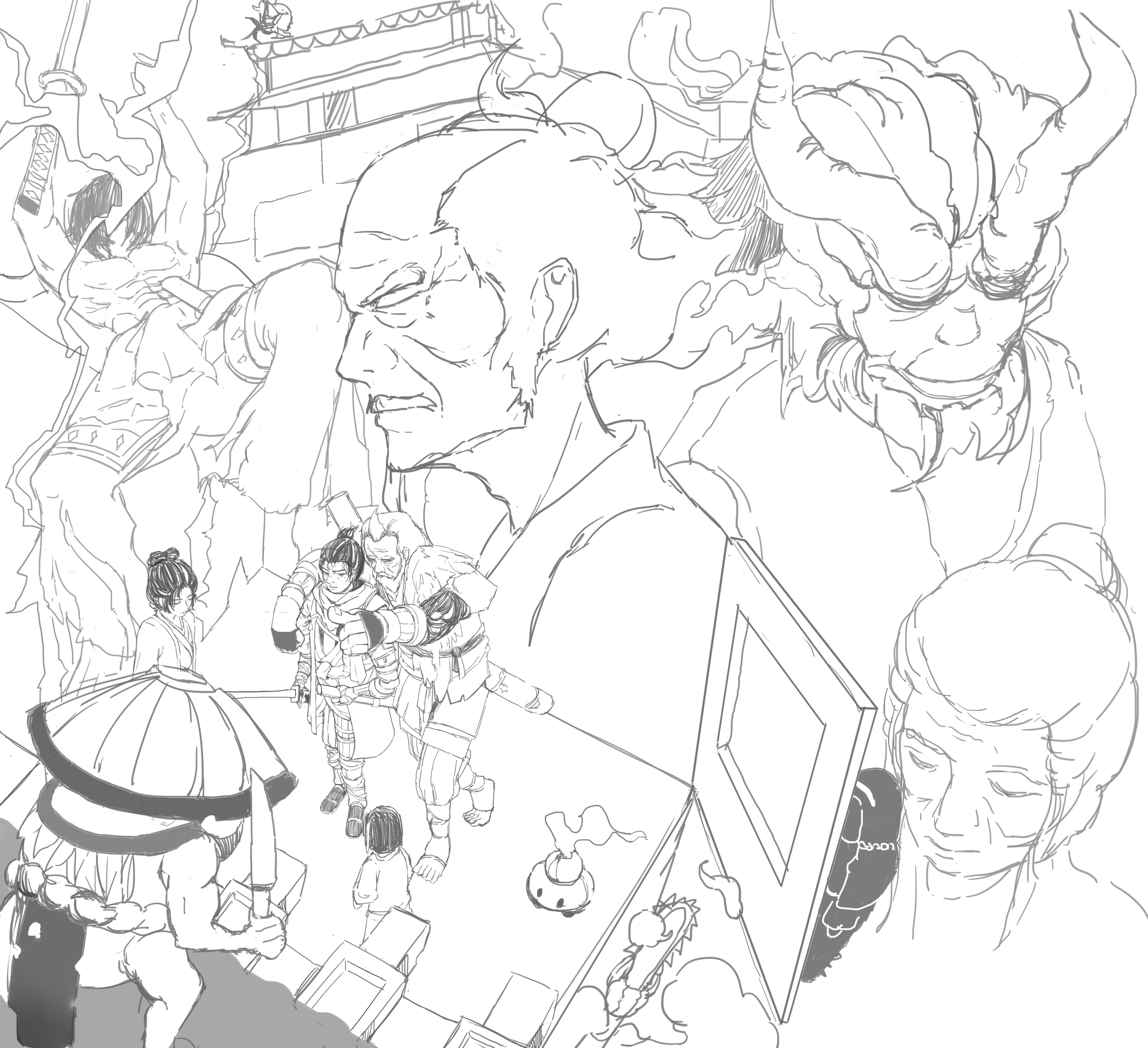 只狼,绘画,速涂