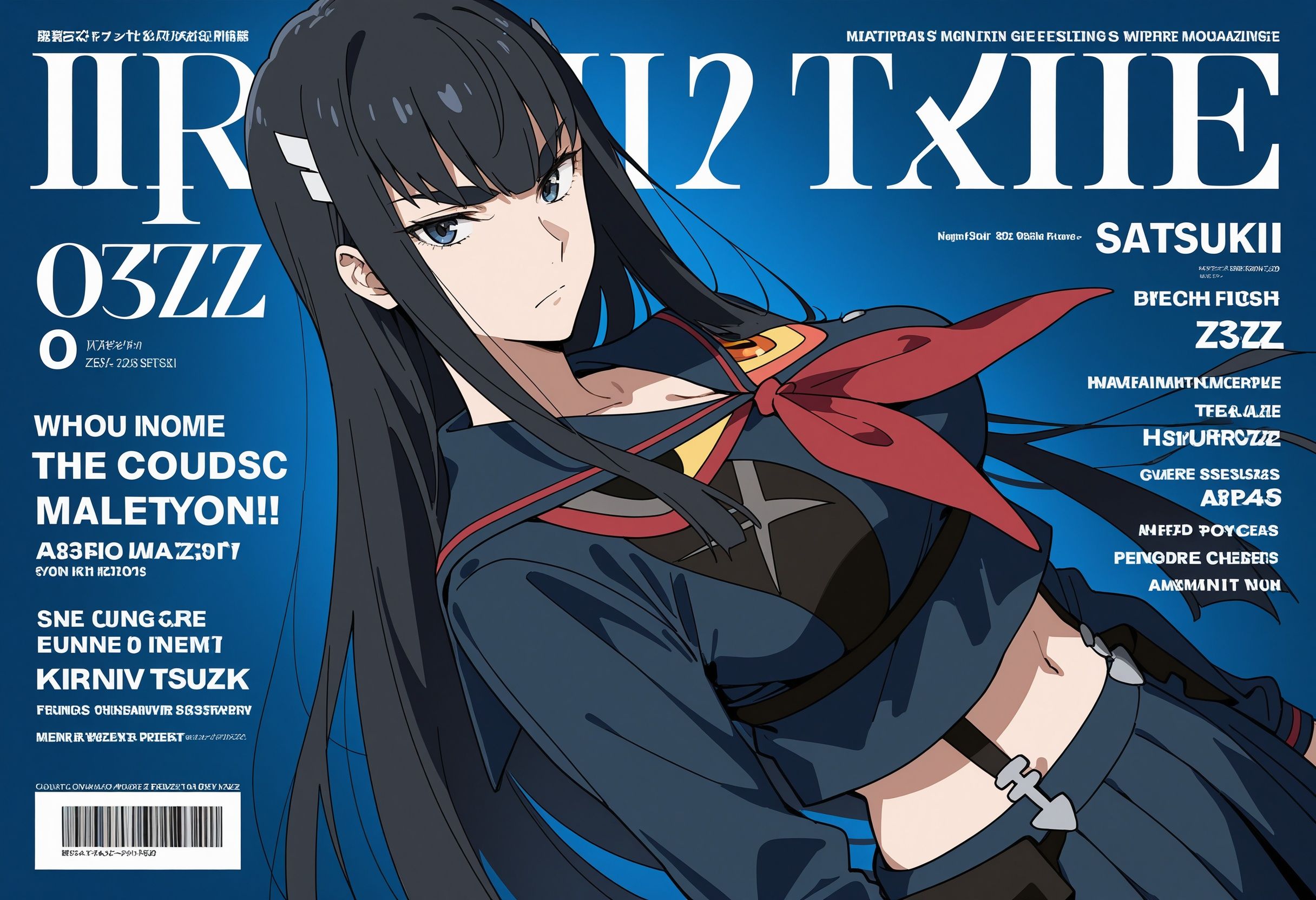 鬼龙院皐月,AI绘图,斩服少女