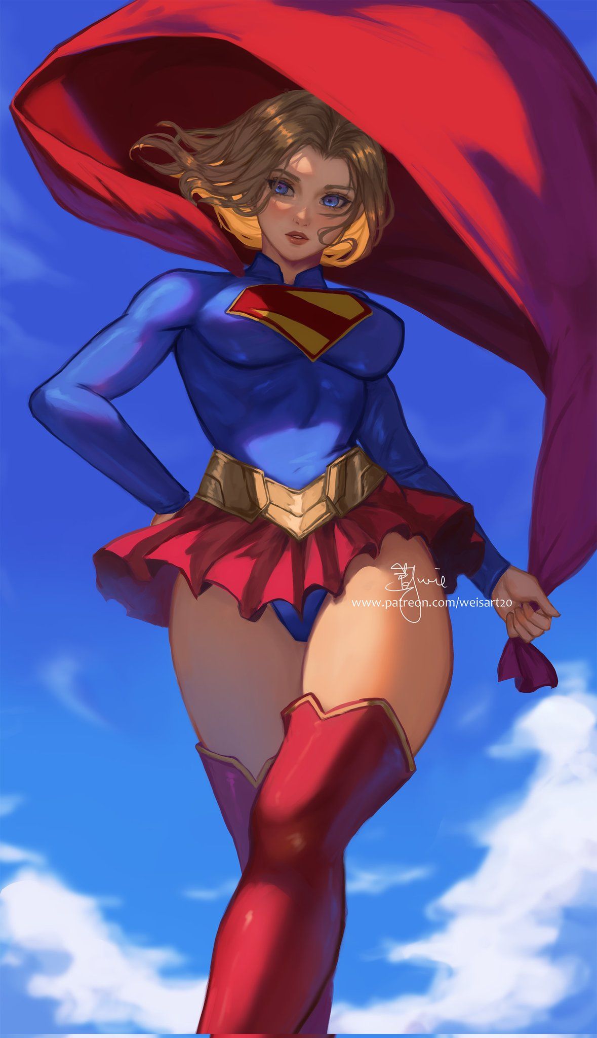 DC,DC漫画,美漫,超级少女,女超人,正义联盟,美图,壁纸,绘画,插画