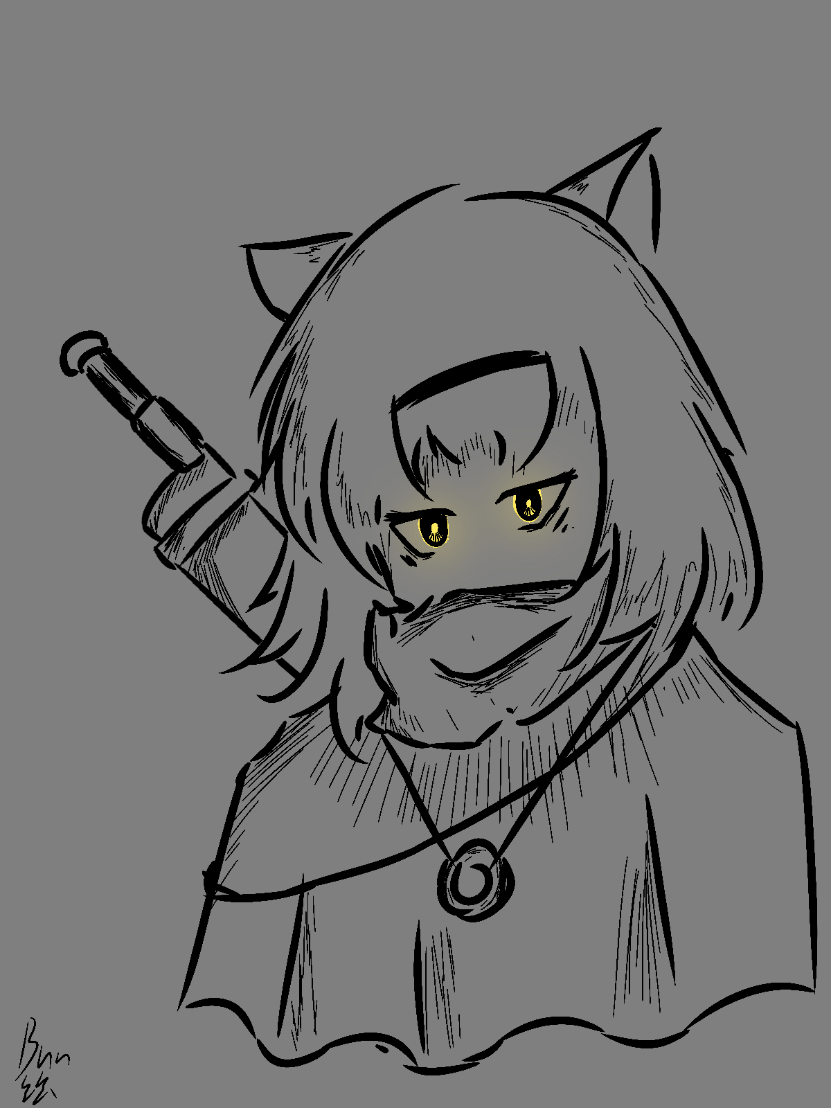 站娘,喵隐,绘画