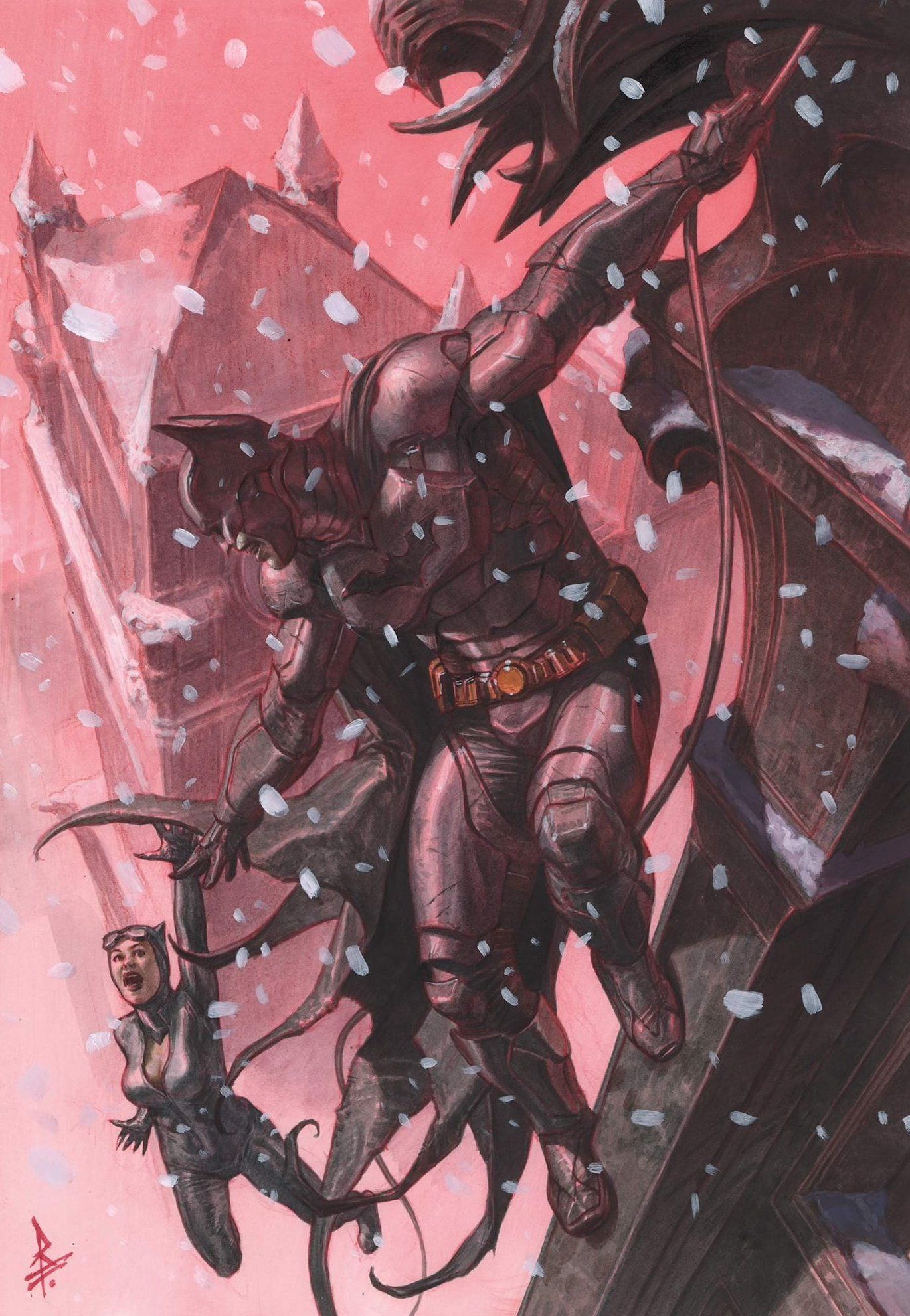 DC,DC漫画,美漫,超级英雄,蝙蝠侠,猫女,美图,壁纸,绘画,插画