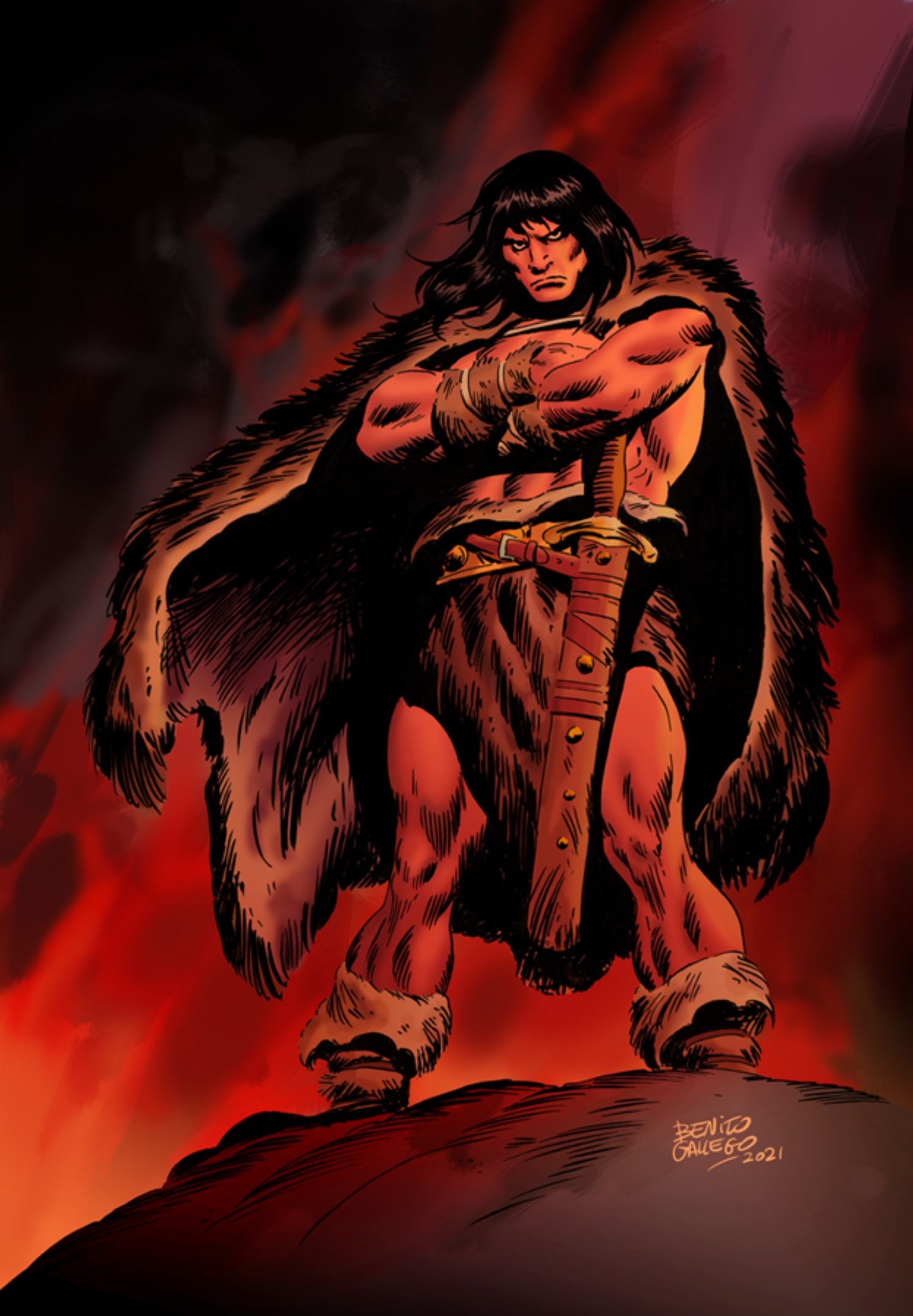 漫威,漫威漫画,美漫,超级英雄,野蛮人柯南,柯南,美图,壁纸,绘画,插画