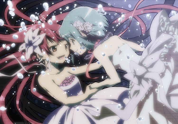 魔法少女小圆,魔法少女,美树沙耶香,佐仓杏子,美图,壁纸,绘画,插画,动漫壁纸,动漫美图