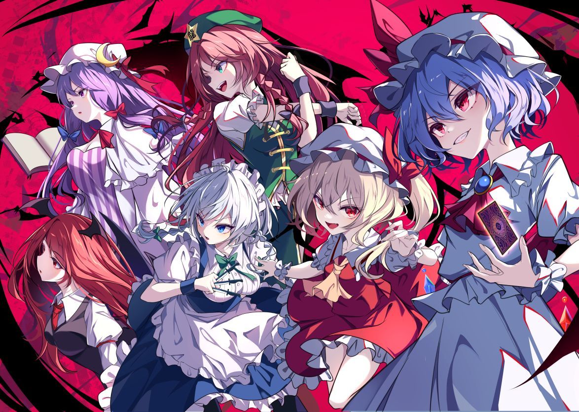 魂魄妖梦,琪露诺,博丽灵梦,东风谷早苗,红魔馆,伊吹萃香,四季映姬,诹访子,埴安神袿姬,古明地姐妹