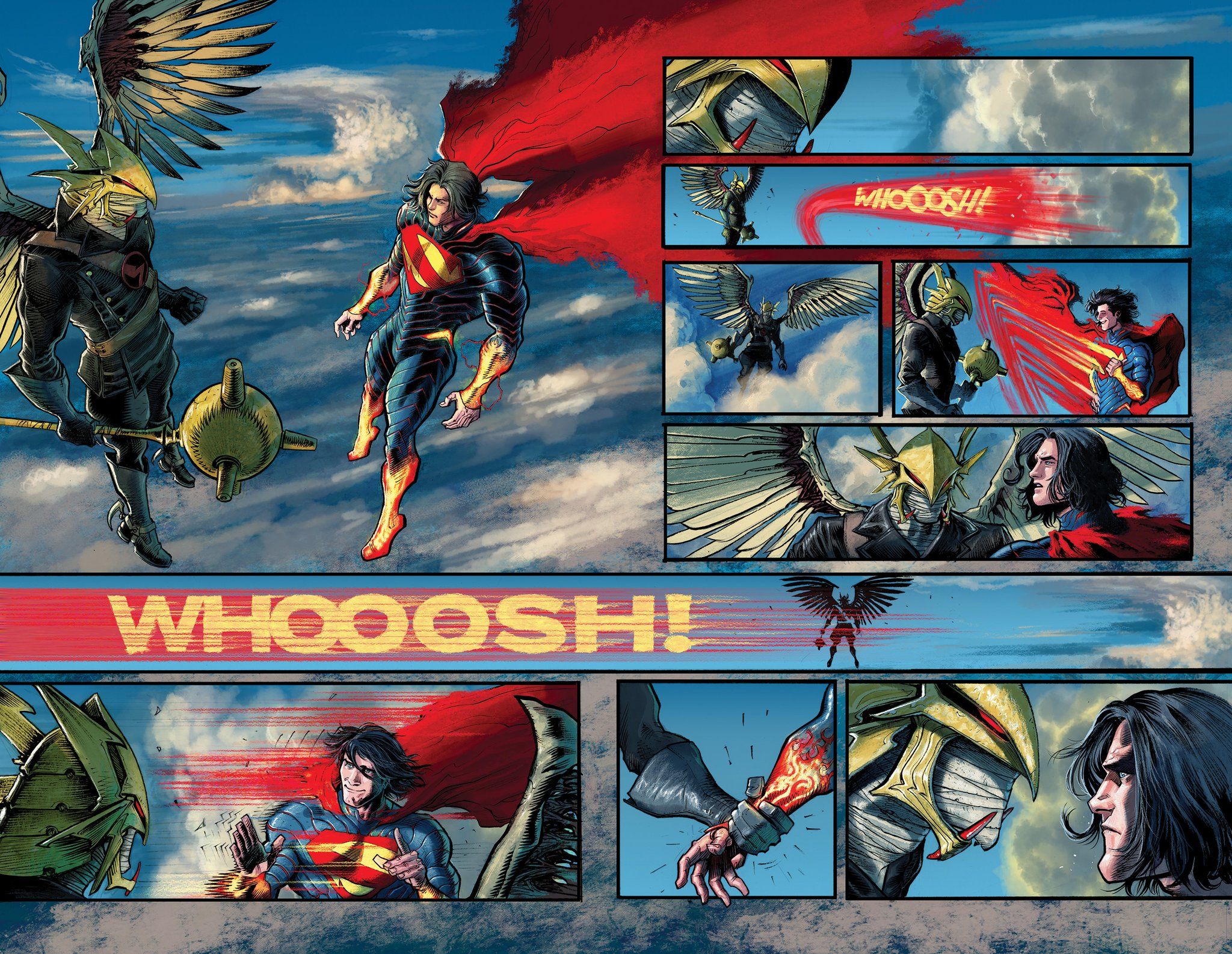 DC,DC漫画,美漫,漫画,动漫,绝对宇宙,绝对超人,超人,鹰侠,绘画