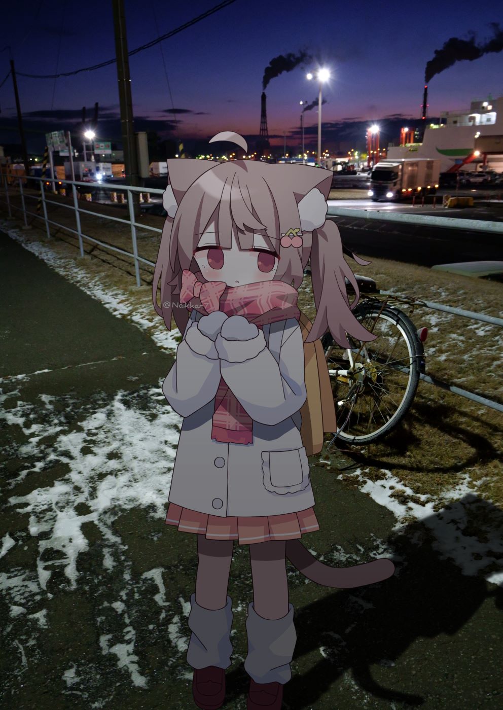 pixiv,猫娘,二次元,绘画,壁纸,美少女