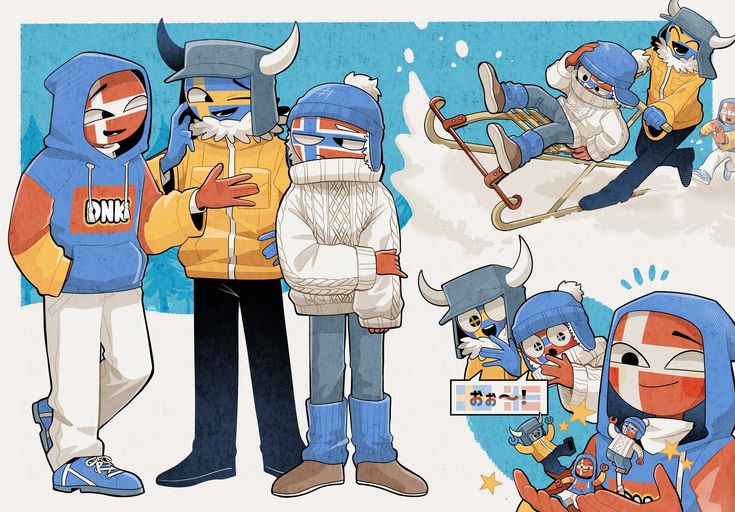 countryhumans,北欧,瑞典,挪威,芬兰,丹麦,冰岛,国拟