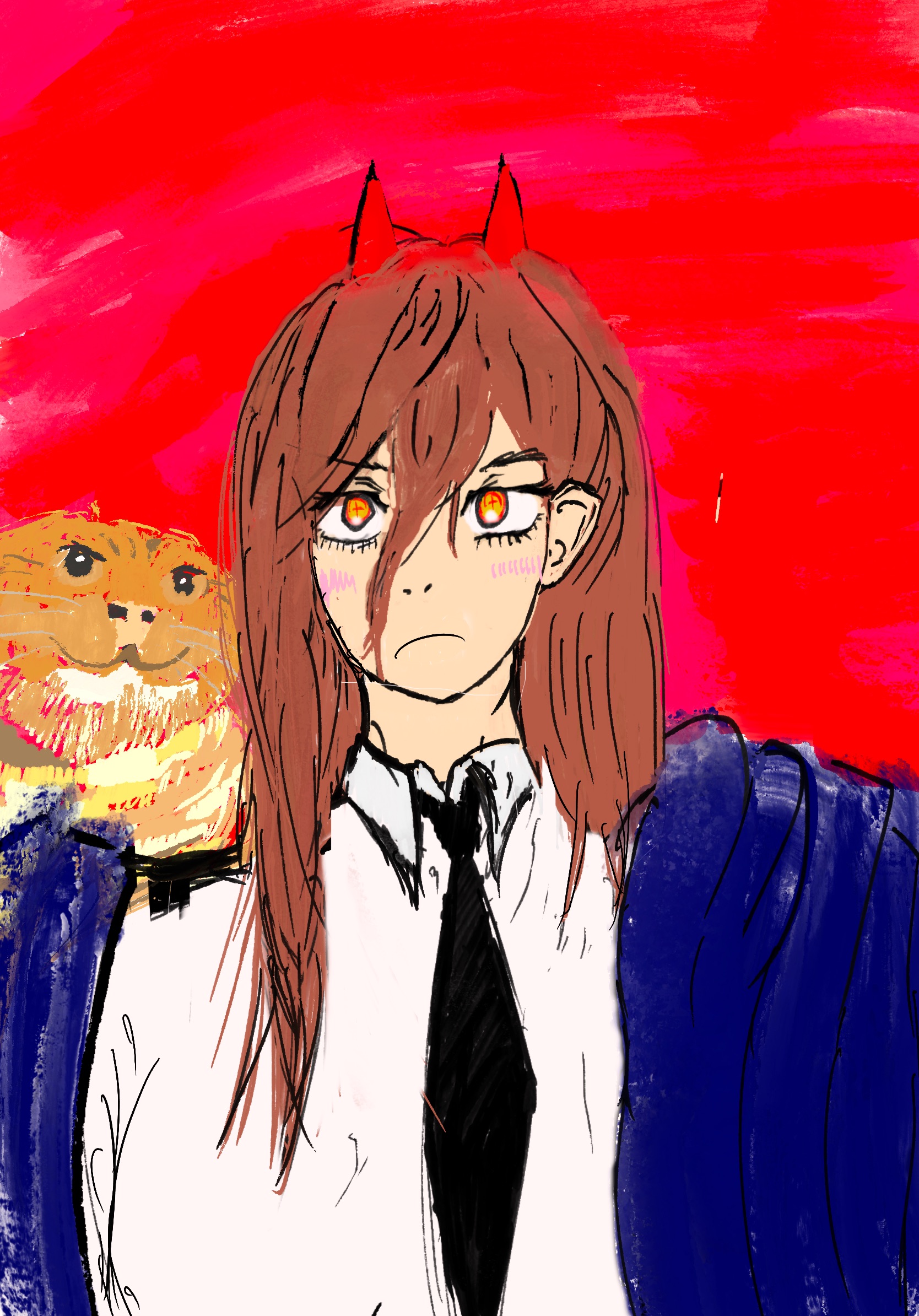 电锯人,帕瓦,手绘