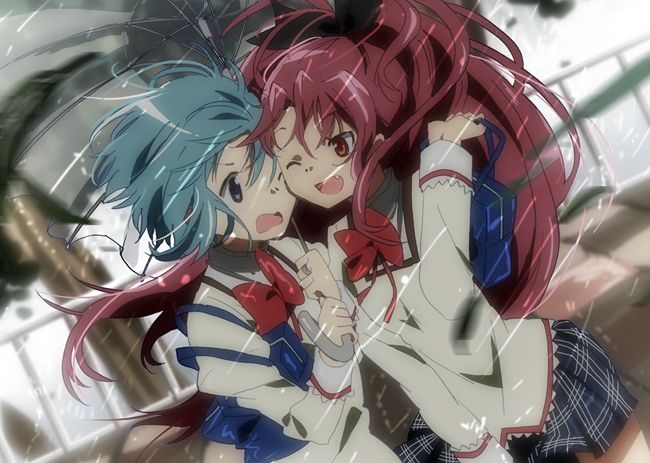 魔法少女小圆,魔法少女,美树沙耶香,佐仓杏子,美图,壁纸,绘画,插画,动漫壁纸,动漫美图