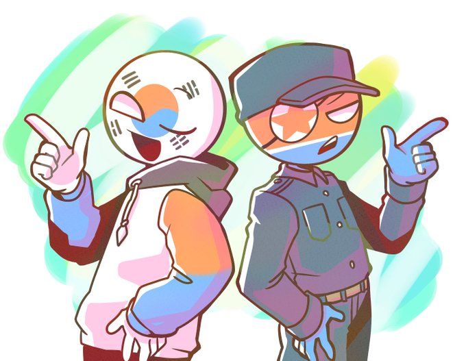 countryhumans,朝鲜,韩国,国拟