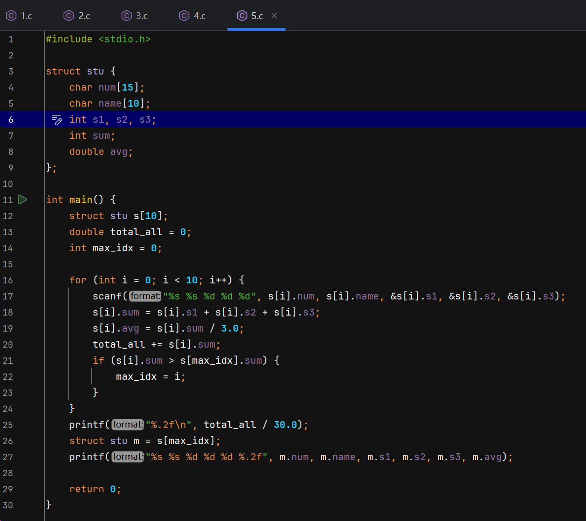 c语言,代码,作业,编程