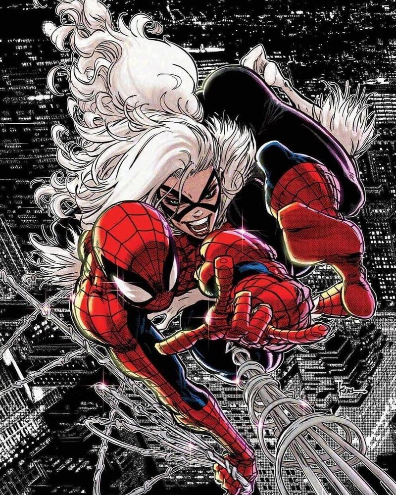 漫威,漫威漫画,美漫,超级英雄,蜘蛛侠,黑猫,复仇者联盟,美图,壁纸,绘画