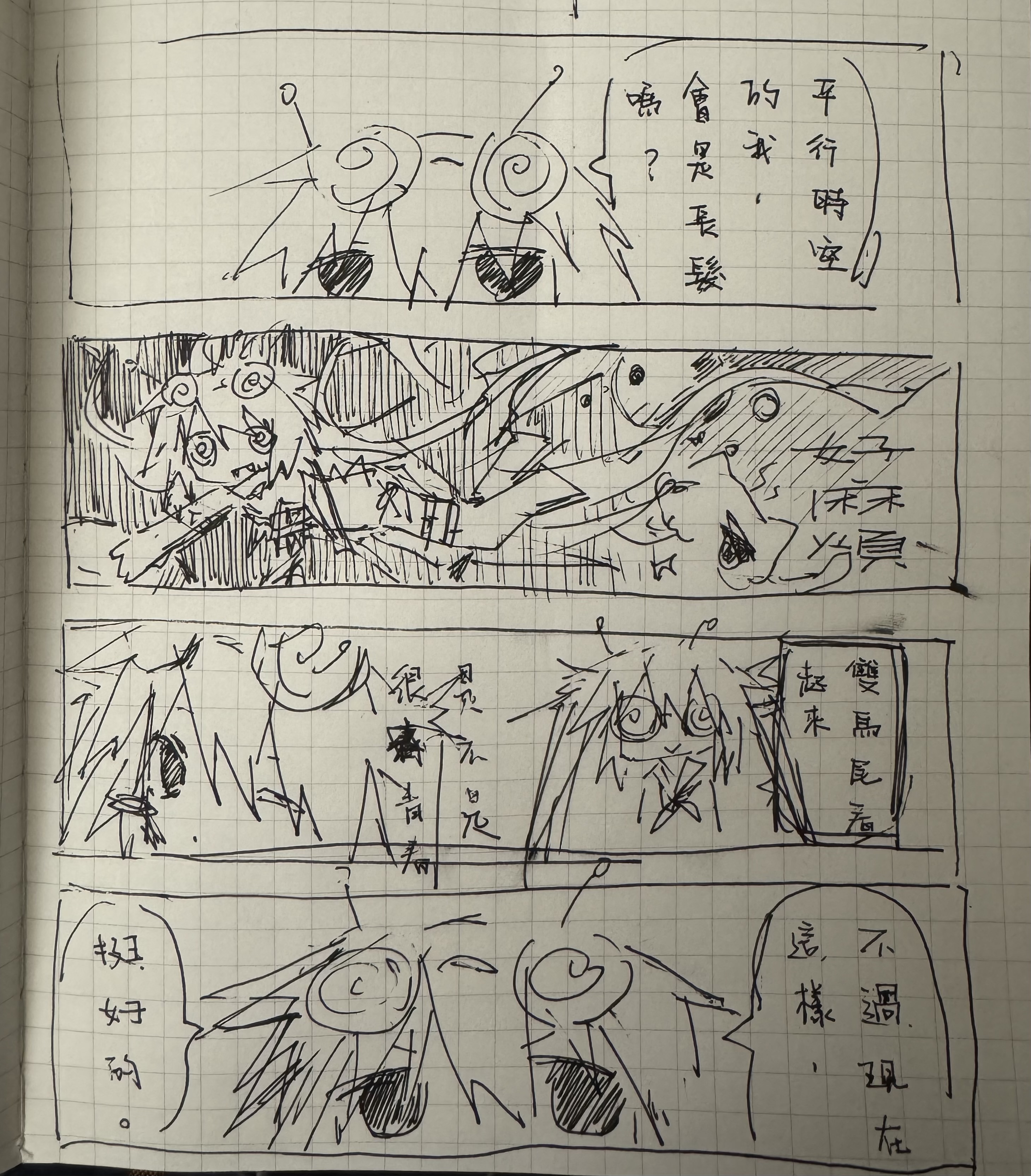 oc,畫畫,水彩,外星人,木星,宇宙,文字拼貼詩