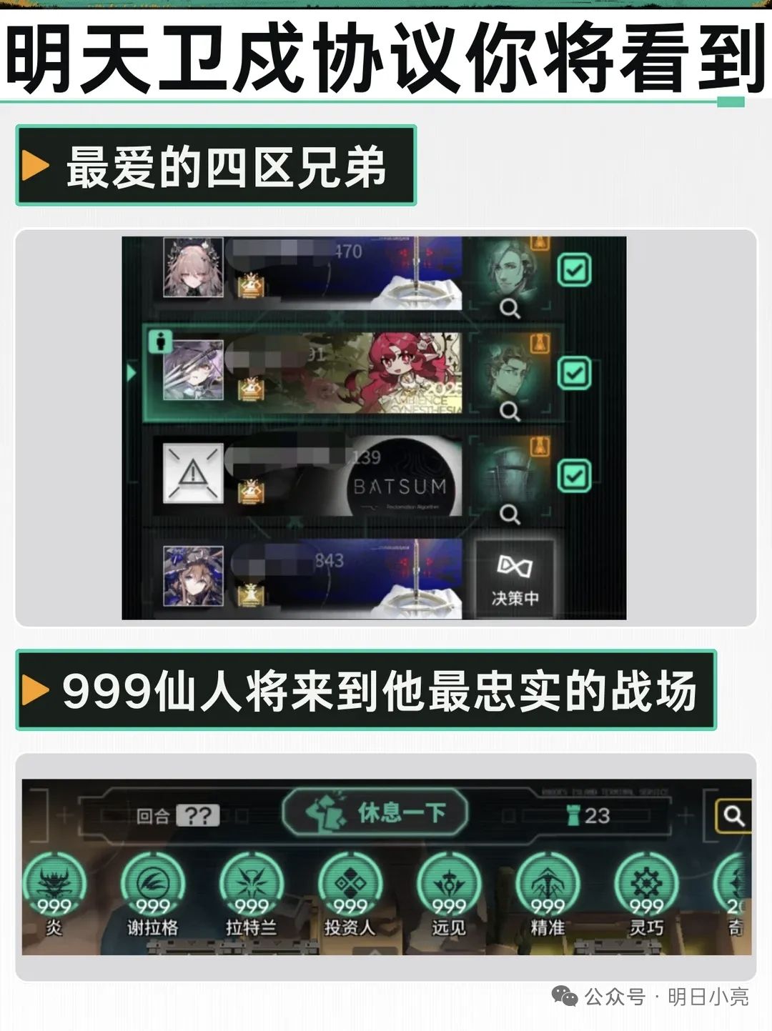 明日方舟,卫戍协议,区