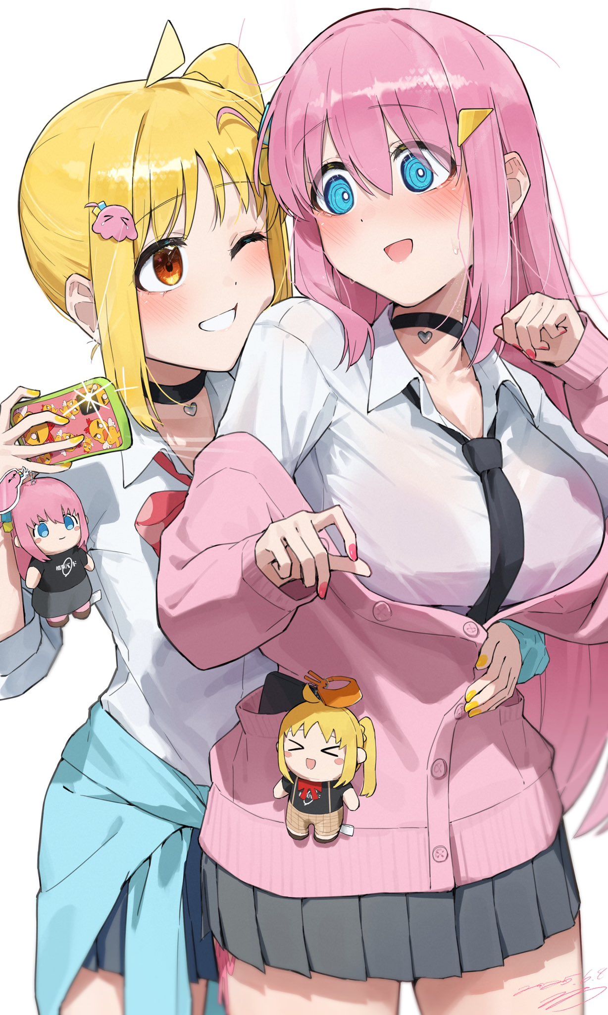 孤独摇滚,结束乐队,后藤一里,伊地知虹夏,动漫壁纸,动漫美图,美图,壁纸,绘画,二次元