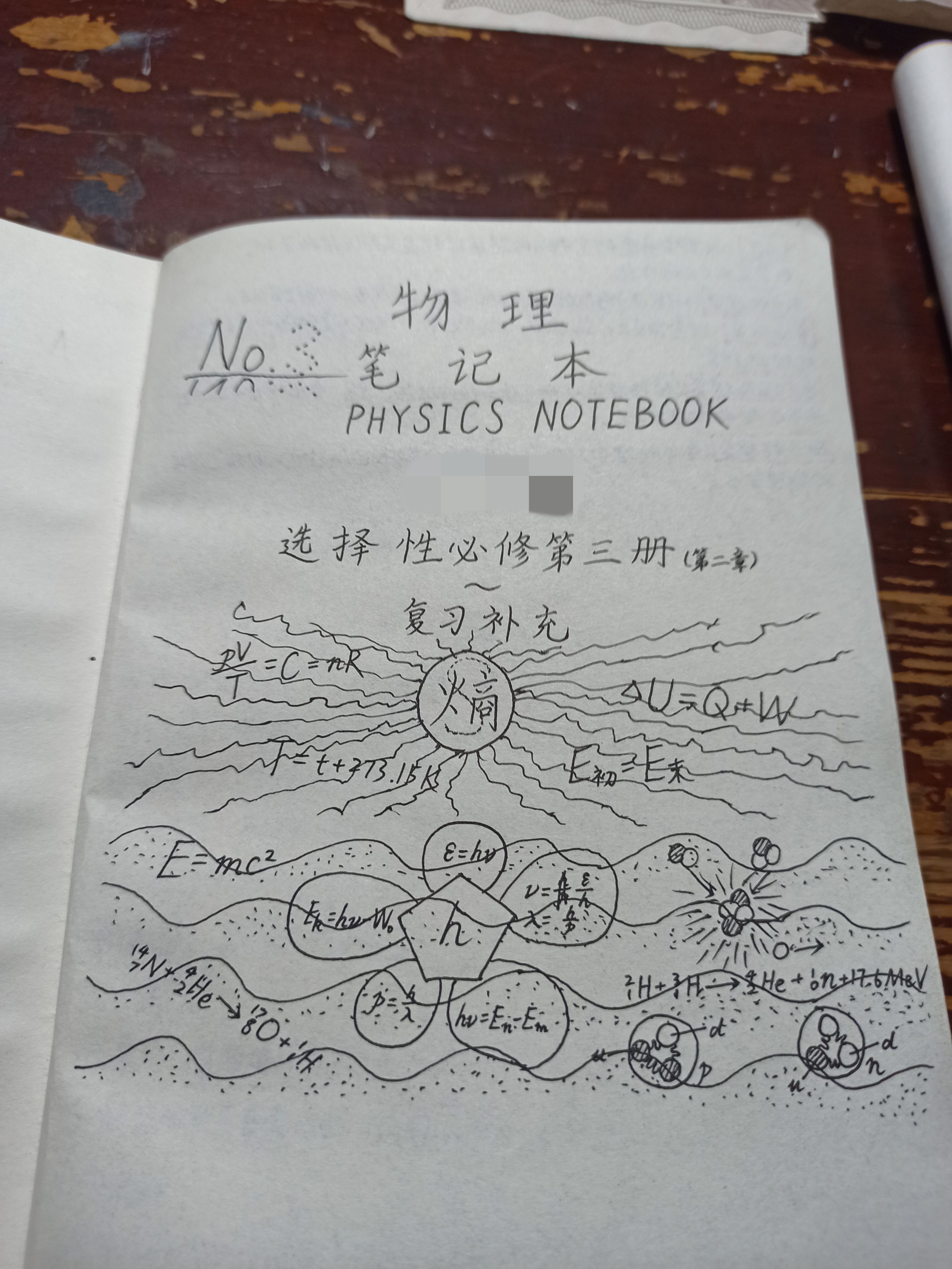 笔记本,封面,纸绘,物理,化学