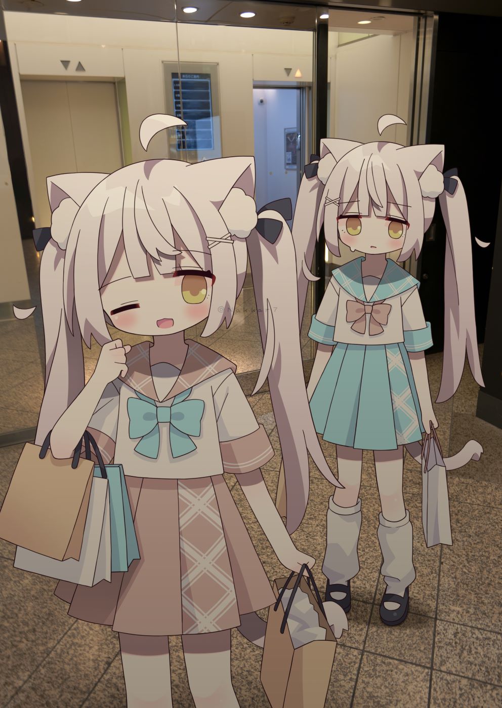 pixiv,猫娘,二次元,绘画,壁纸,美少女