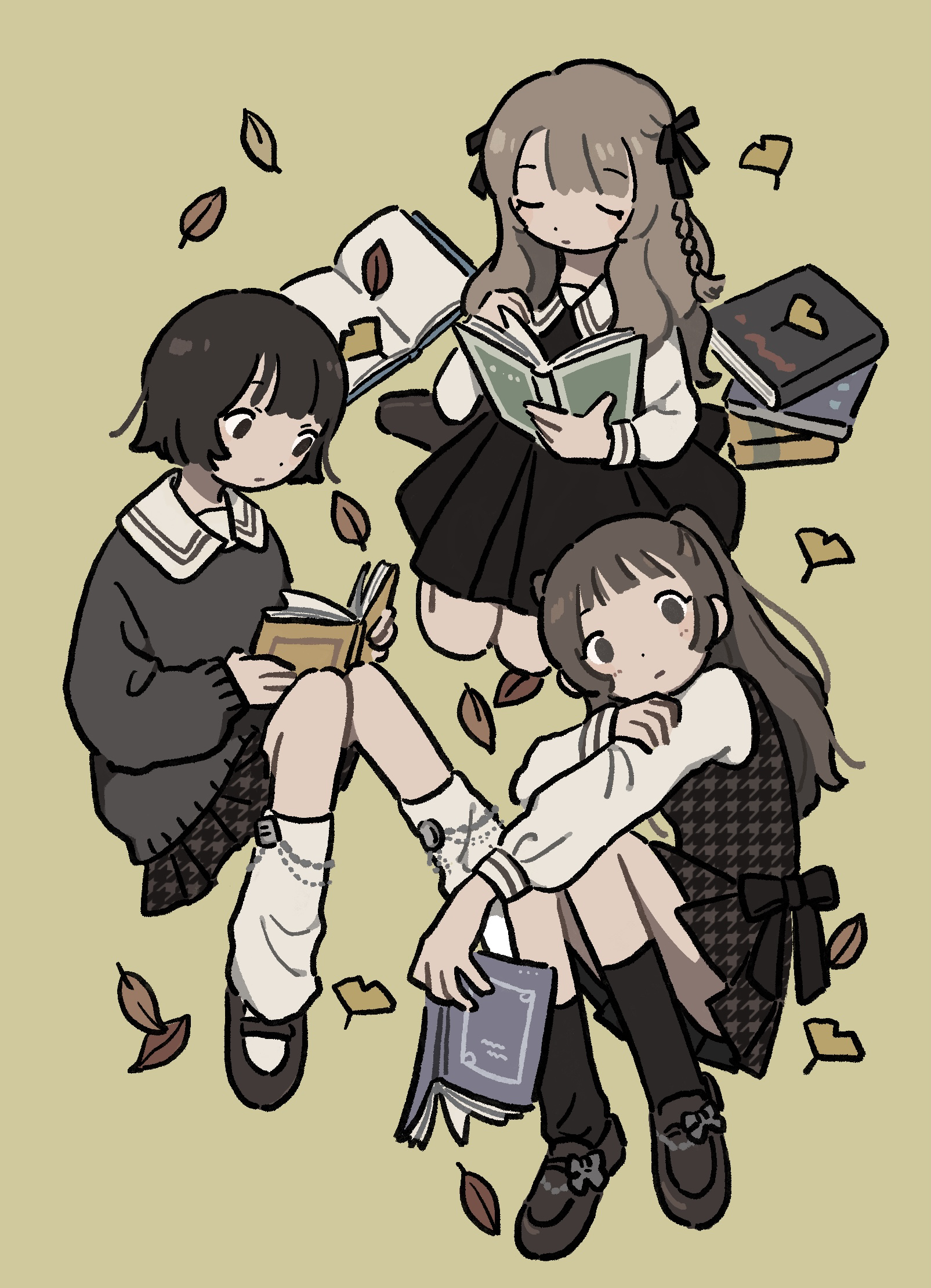 pixiv,二次元,绘画,壁纸,线条,简约,美少女