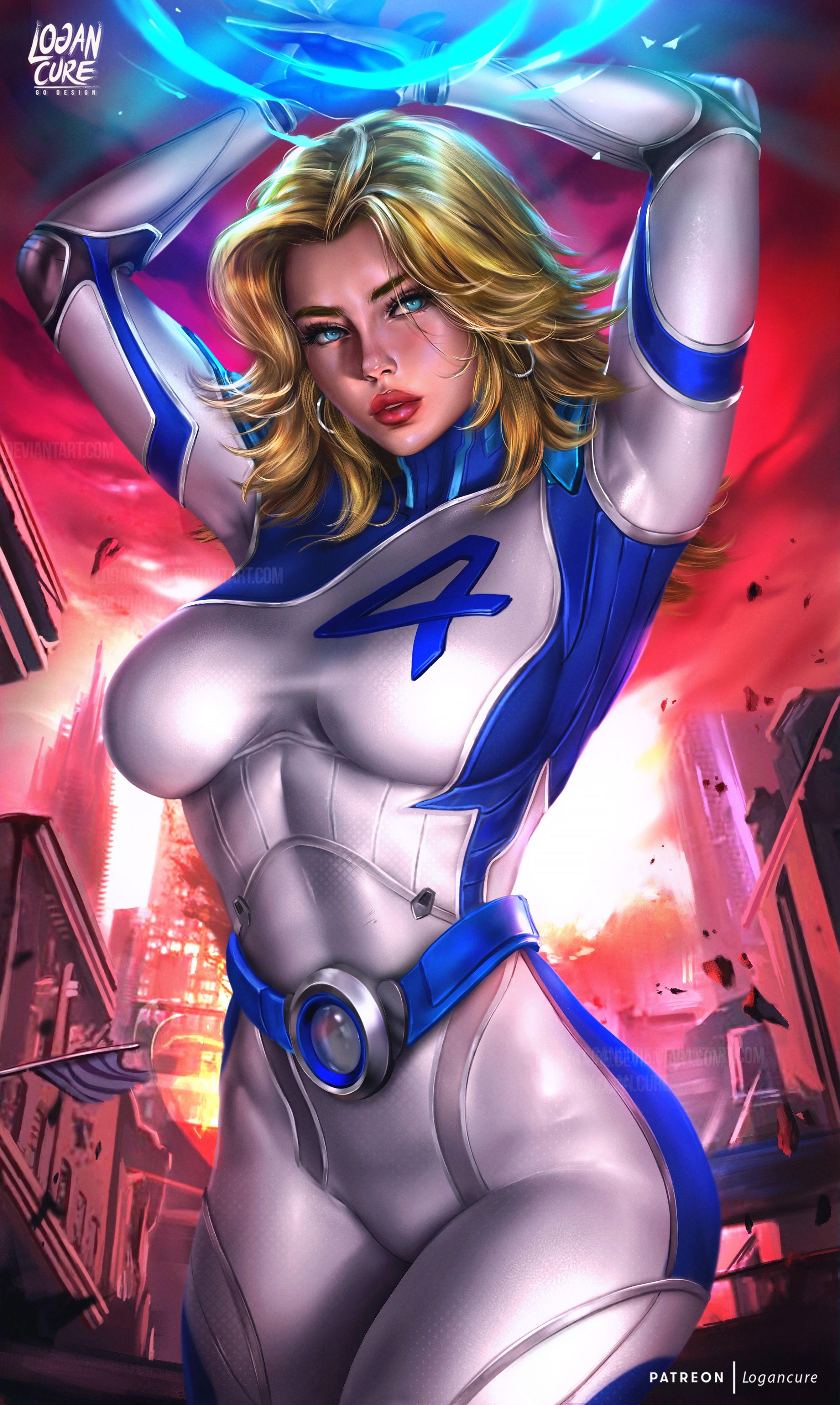 漫威,漫威漫画,美漫,漫威争锋,超级英雄,神奇四侠,隐形女侠,美图,壁纸,绘画