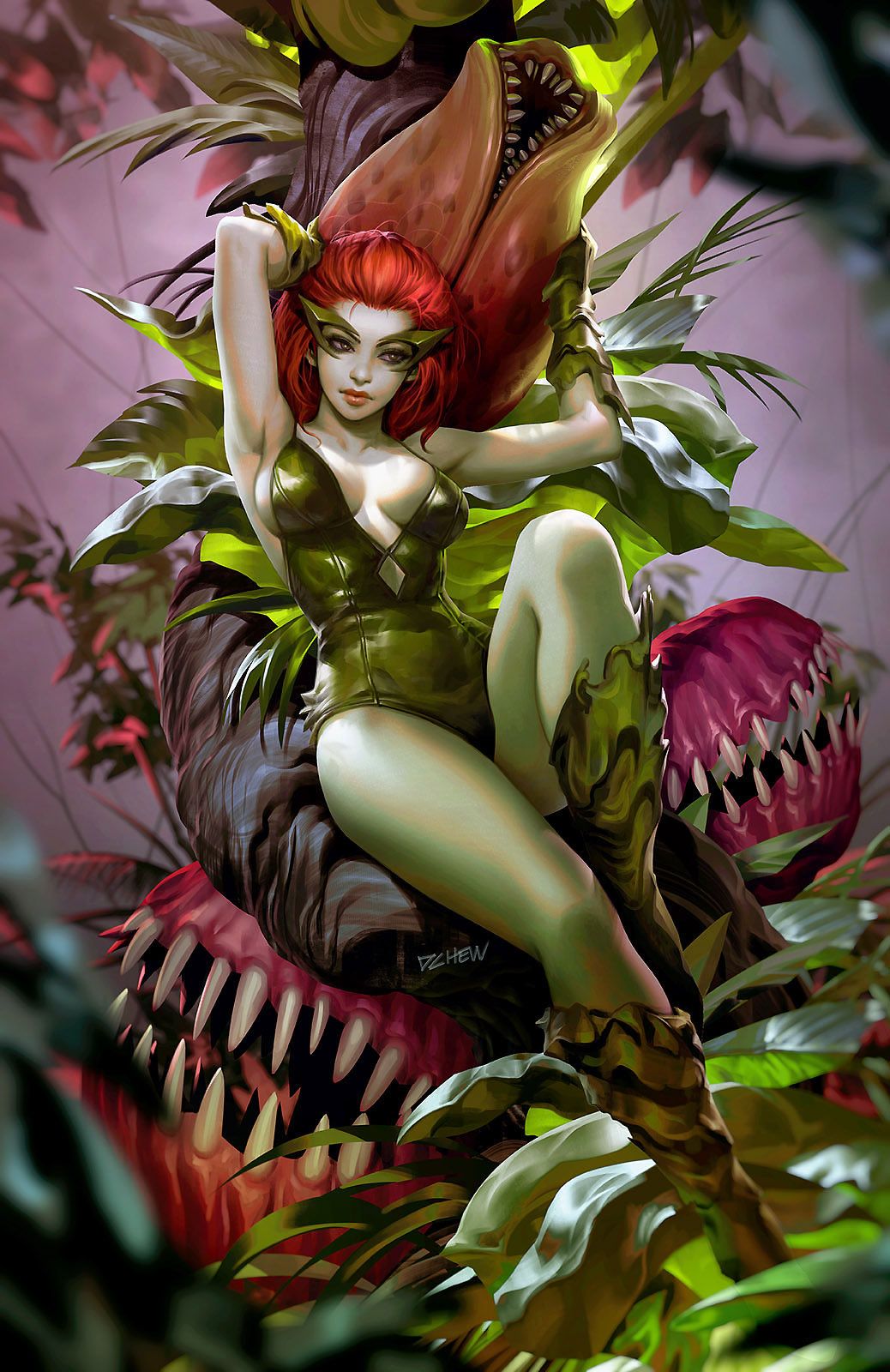 DC,DC漫画,美漫,超级英雄,毒藤女,哥谭魅影,美图,壁纸,绘画,插画