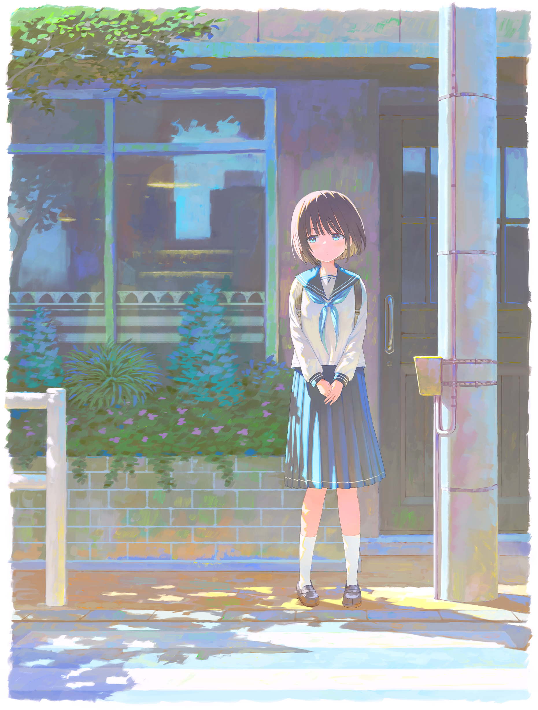 pixiv,二次元,壁纸,绘画,jk少女