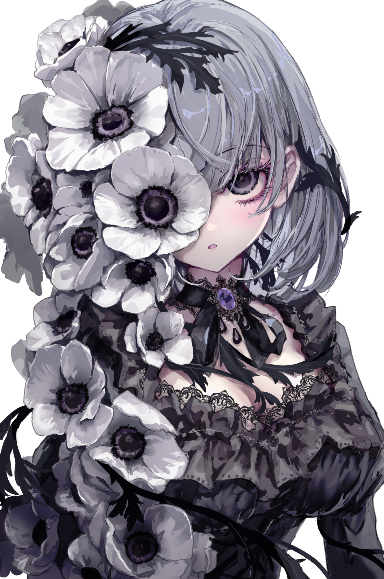 pixiv,二次元,花,壁纸,绘画