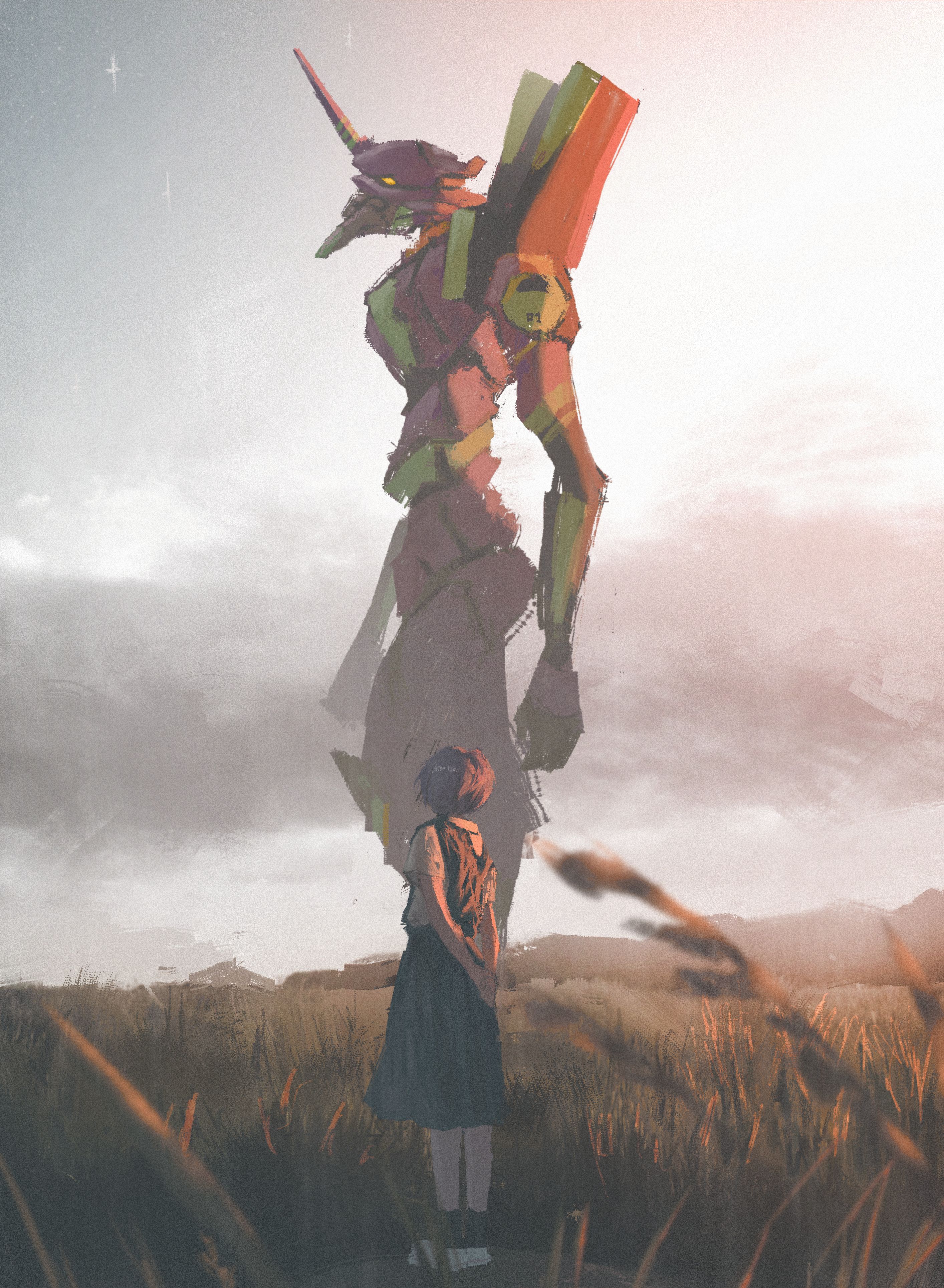 pixiv,二次元,绘画,壁纸,eva,新世纪福音战士,审美提升