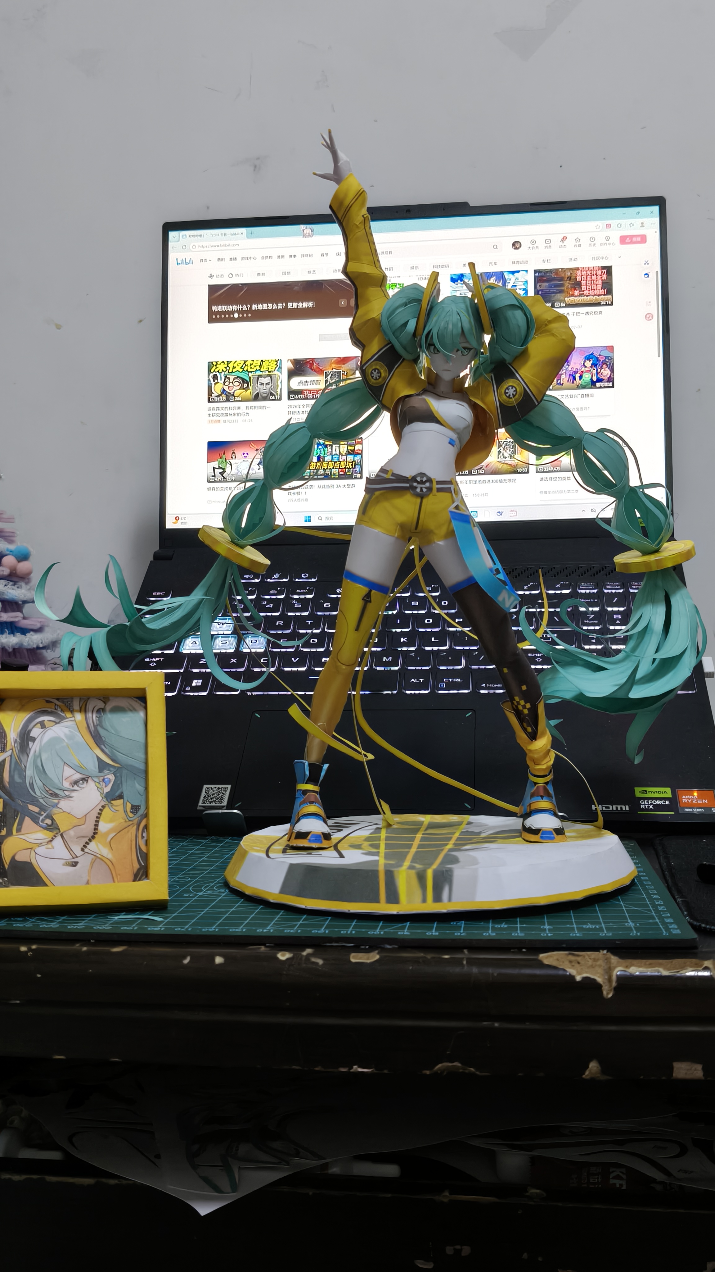 手工,纸模,初音