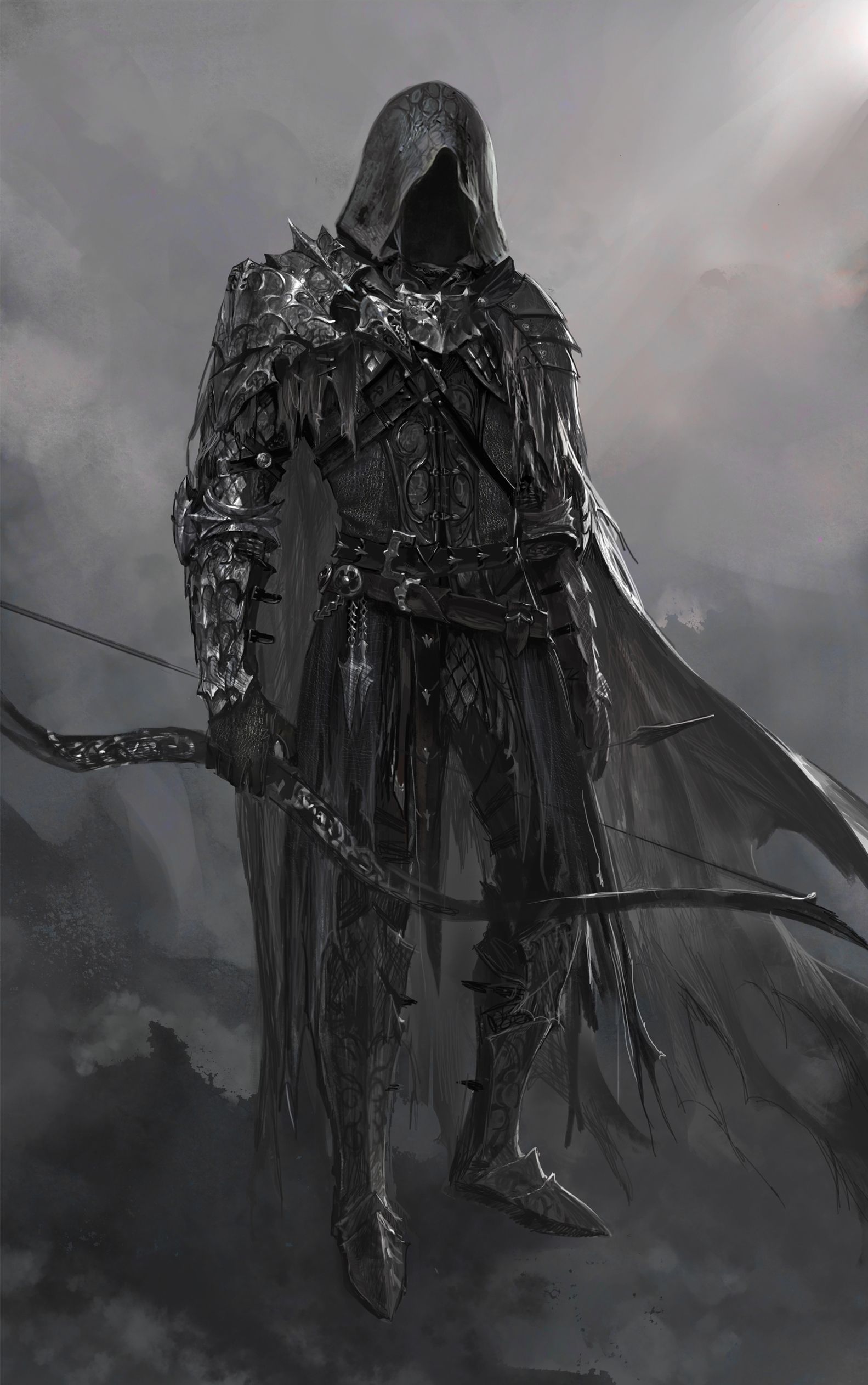 壁纸,绘画,盔甲,黑魂