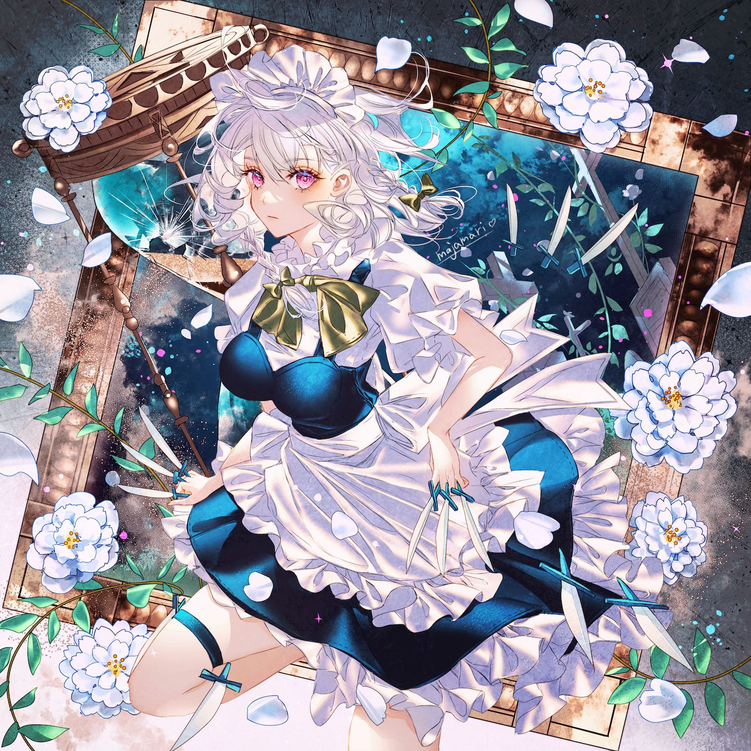 古明地恋,十六夜咲夜,稀神探,射命丸文,二岩猯藏