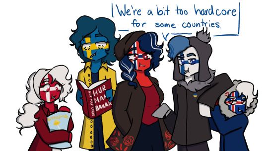 countryhumans,北欧,瑞典,挪威,芬兰,丹麦,冰岛,国拟