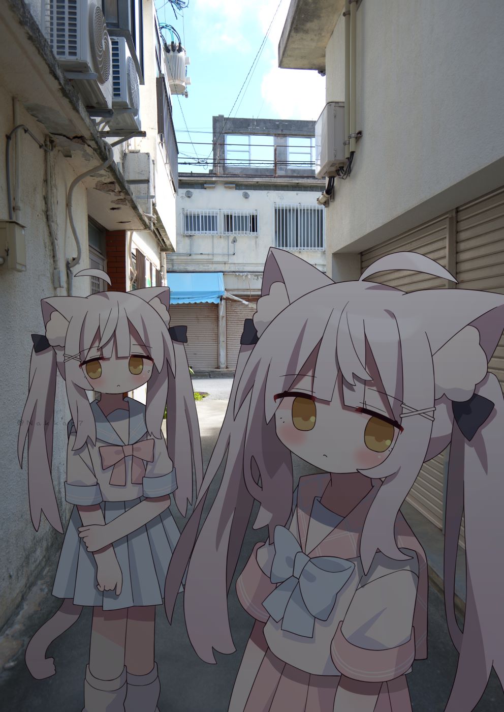 pixiv,猫娘,二次元,绘画,壁纸,美少女