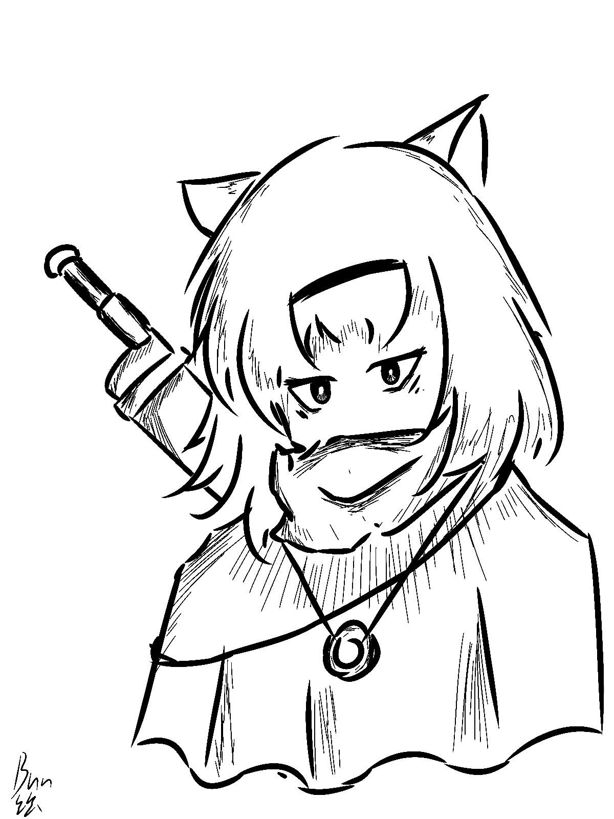 站娘,喵隐,绘画