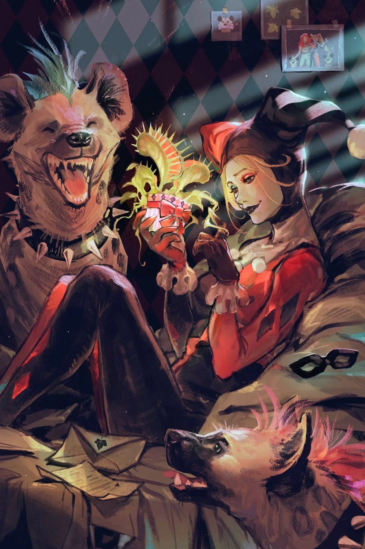 DC,DC漫画,美漫,动漫,超级英雄,小丑女,美图,壁纸,绘画,插画