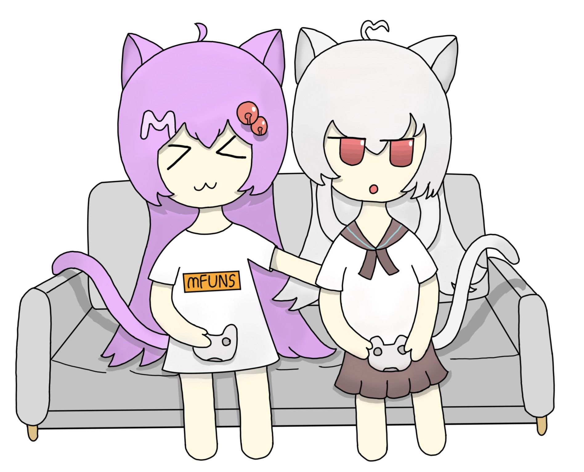 猫猫的的日常练画,站娘