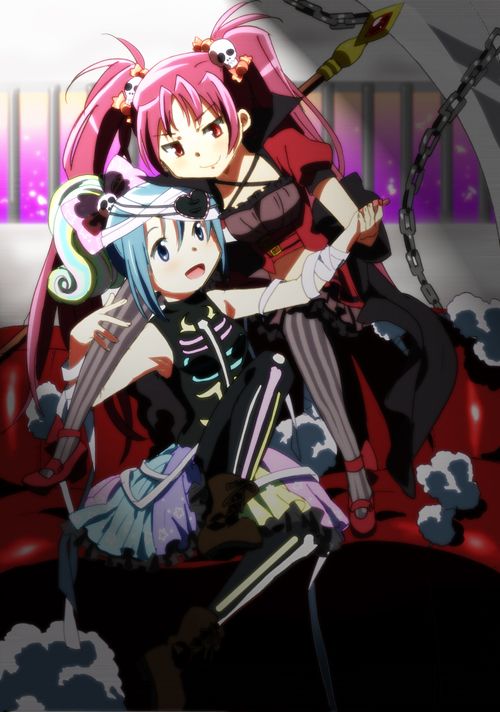 魔法少女小圆,魔法少女,美树沙耶香,佐仓杏子,美图,壁纸,绘画,插画,动漫壁纸,动漫美图