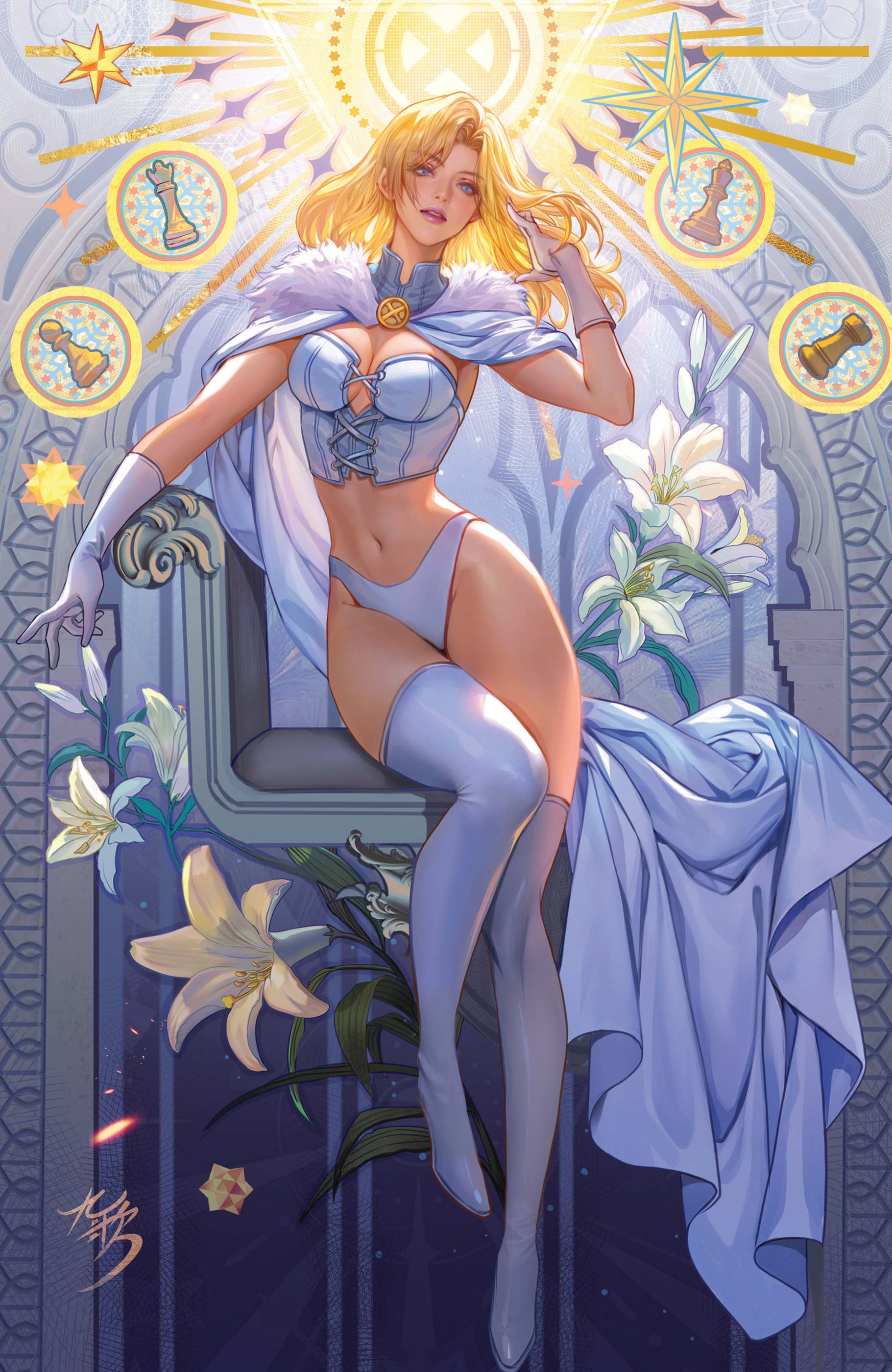 漫威,漫威漫画,美漫,超级英雄,漫画,动漫,X战警,白皇后,壁纸,绘画