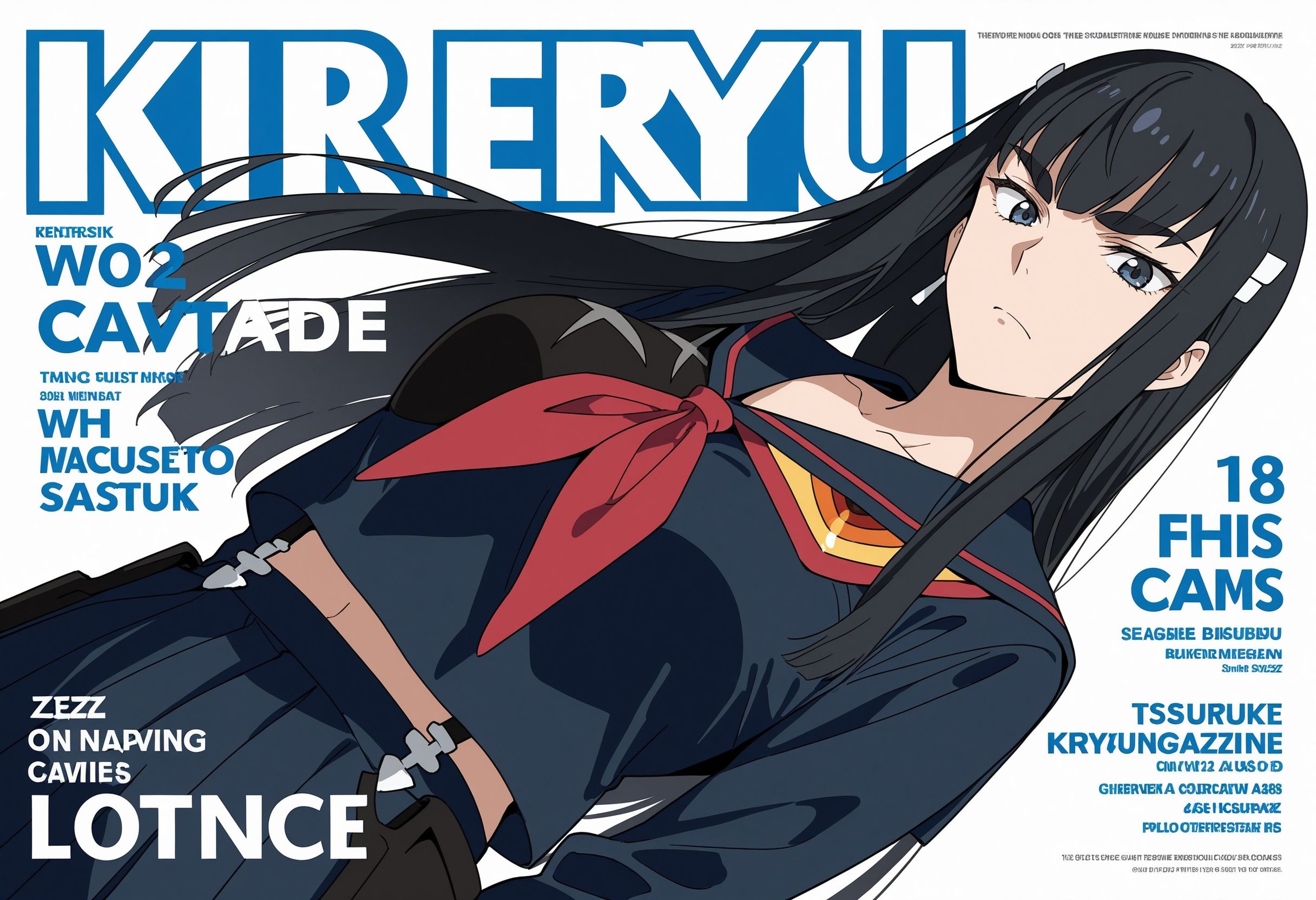 鬼龙院皐月,AI绘图,斩服少女